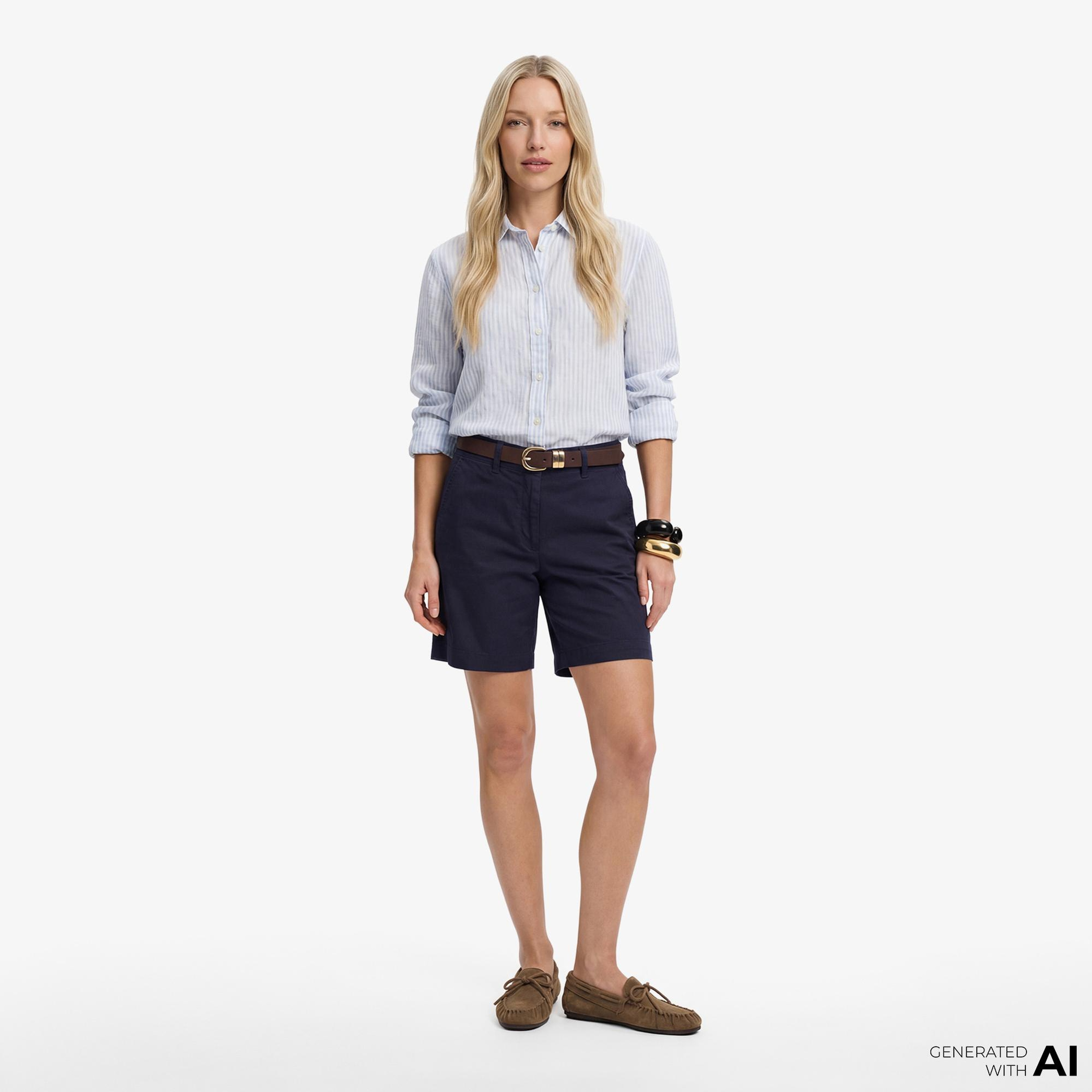 GANT Kadın Lacivert Slim Fit Şort