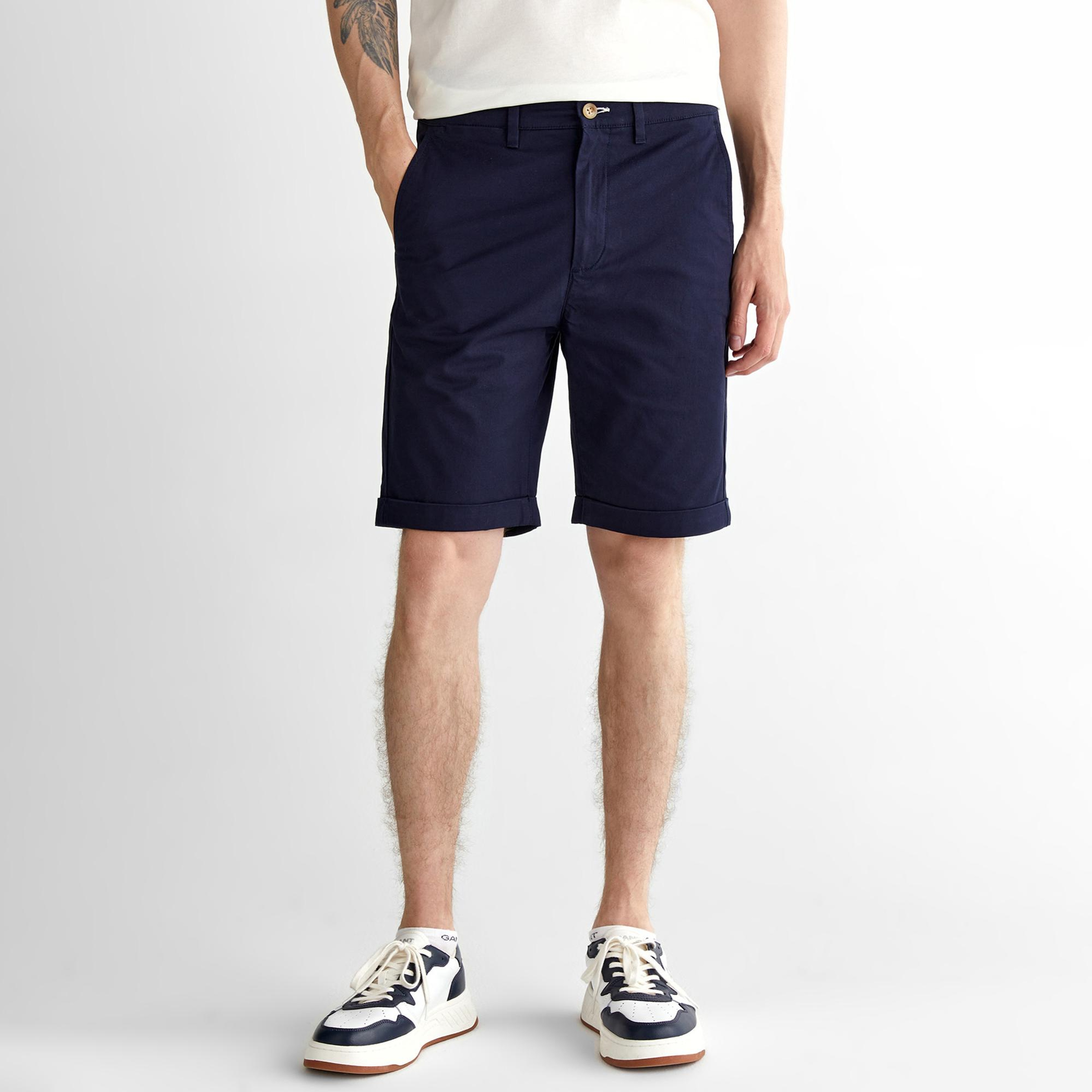 GANT Erkek Lacivert Slim Fit Şort