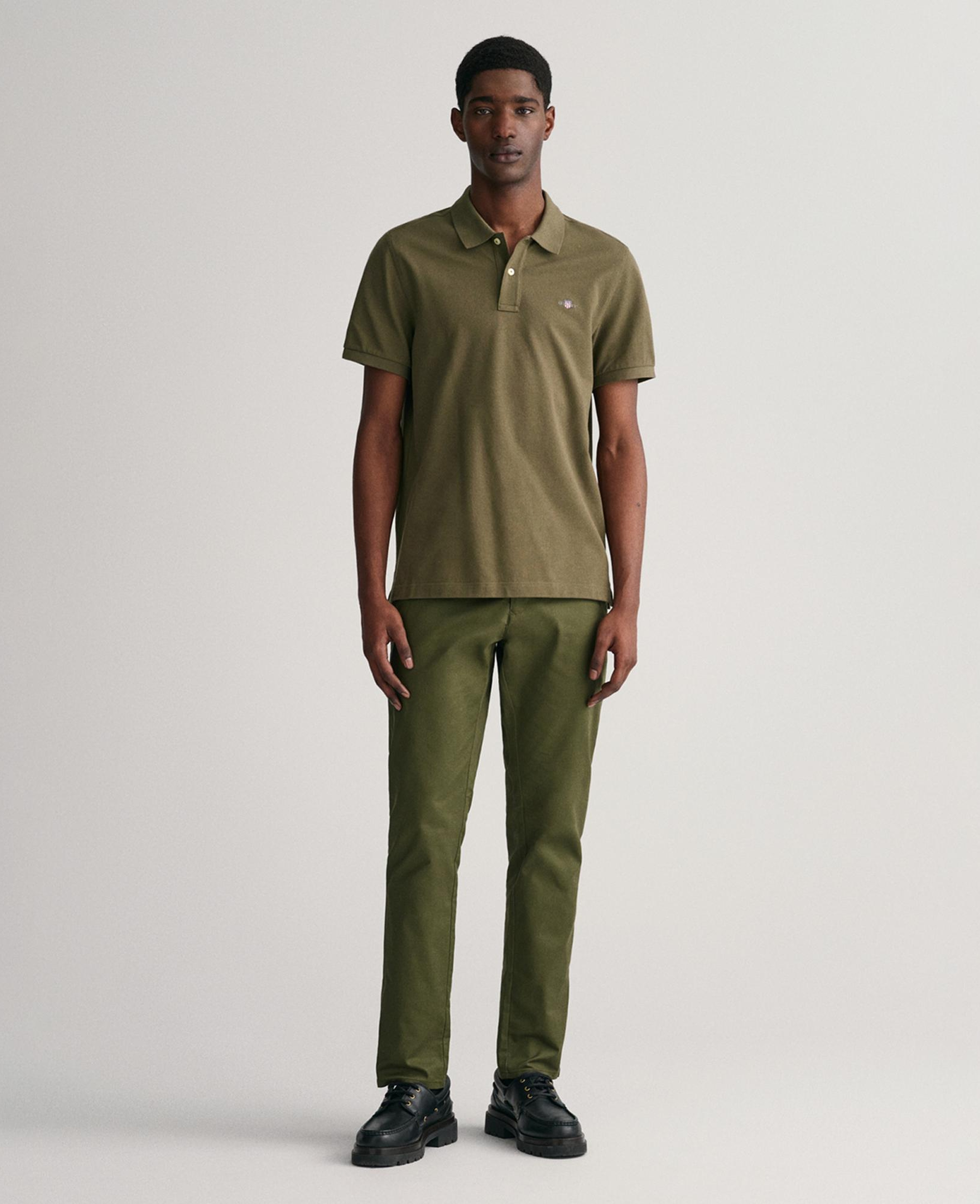 GANT Erkek Yeşil Regular Fit Polo