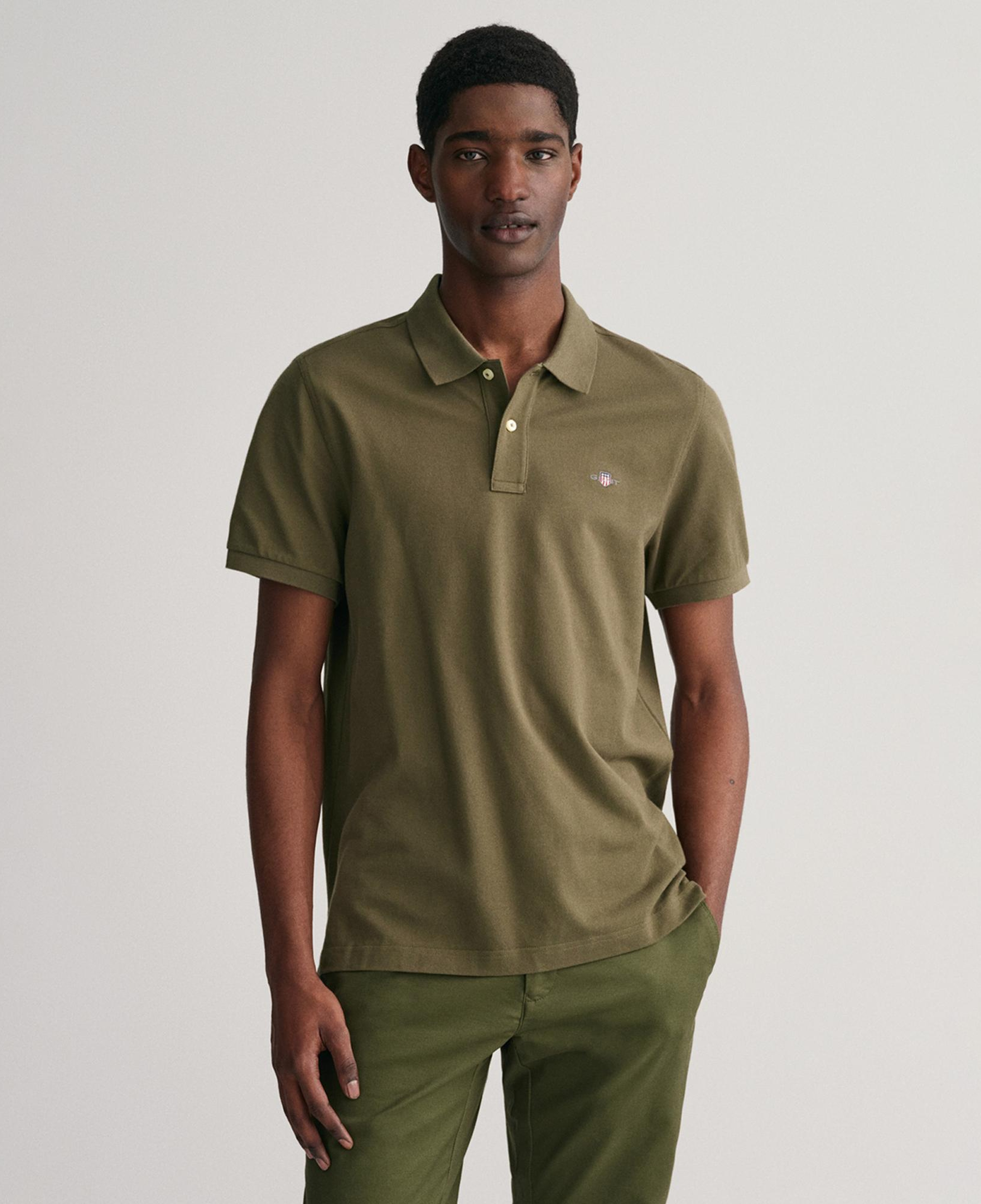 GANT Erkek Yeşil Regular Fit Polo