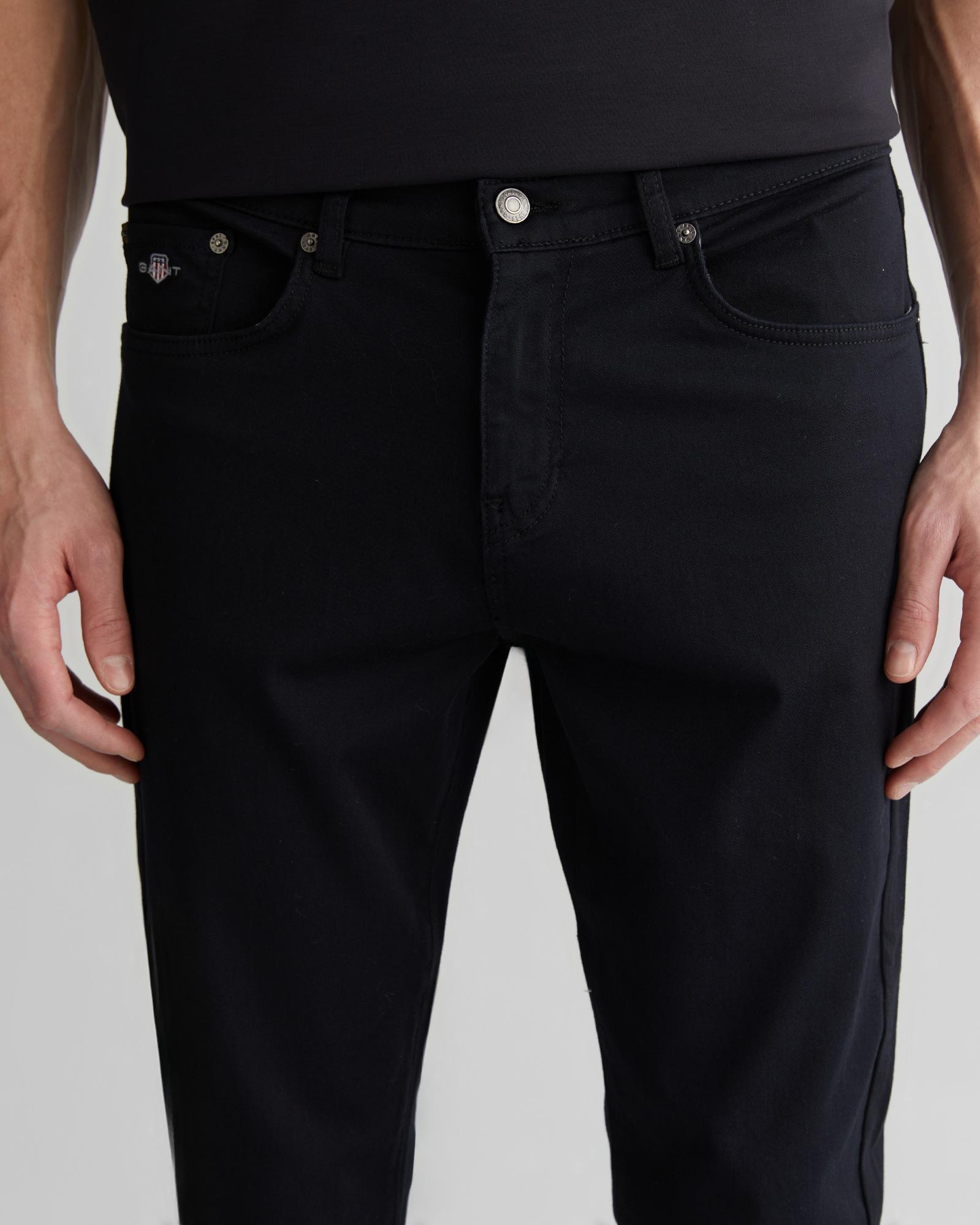 GANT Erkek Siyah Slim Fit Pantolon