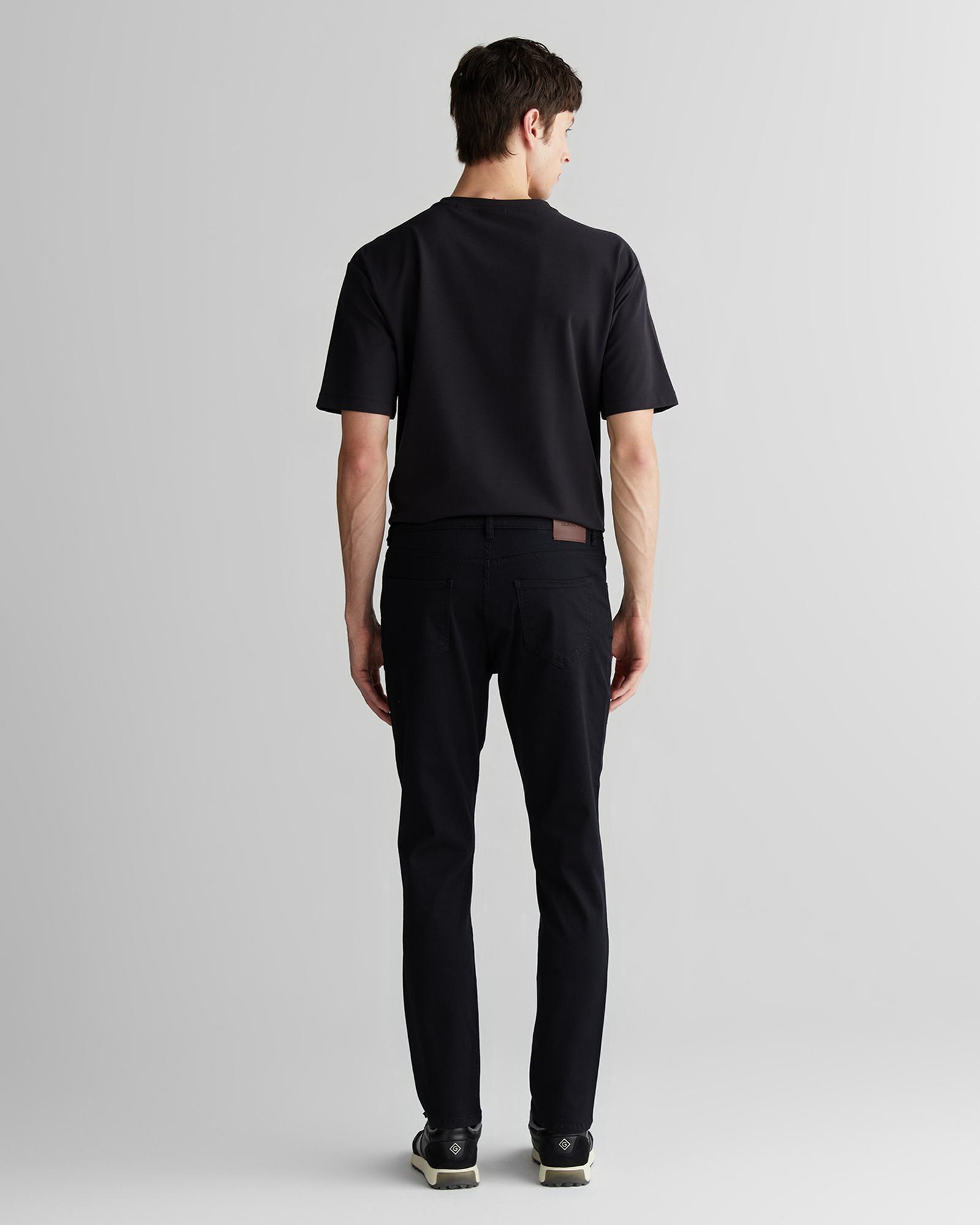 GANT Erkek Siyah Slim Fit Pantolon