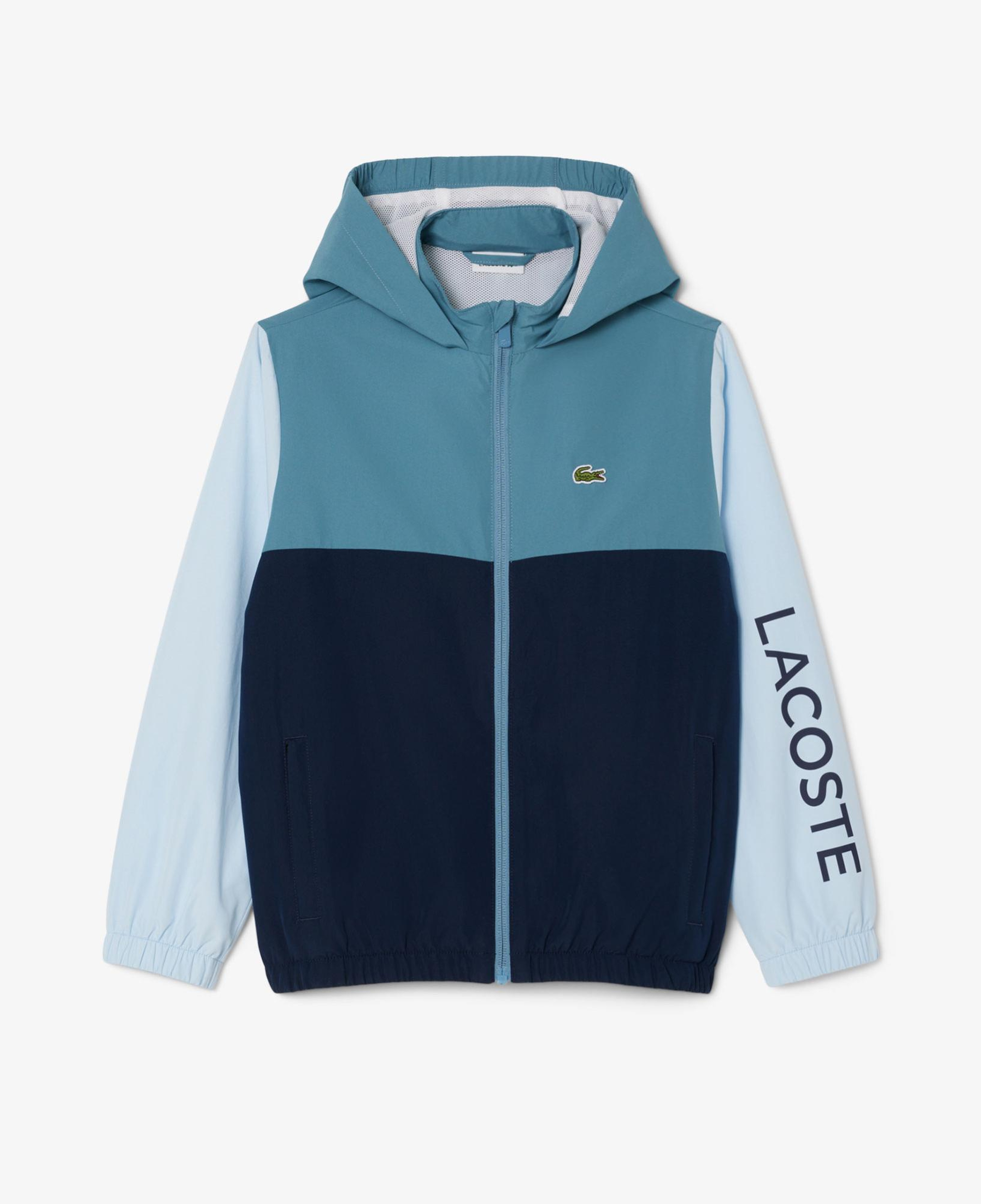 Lacoste Çocuk Kapüşonlu Renk Bloklu Lacivert Ceket
