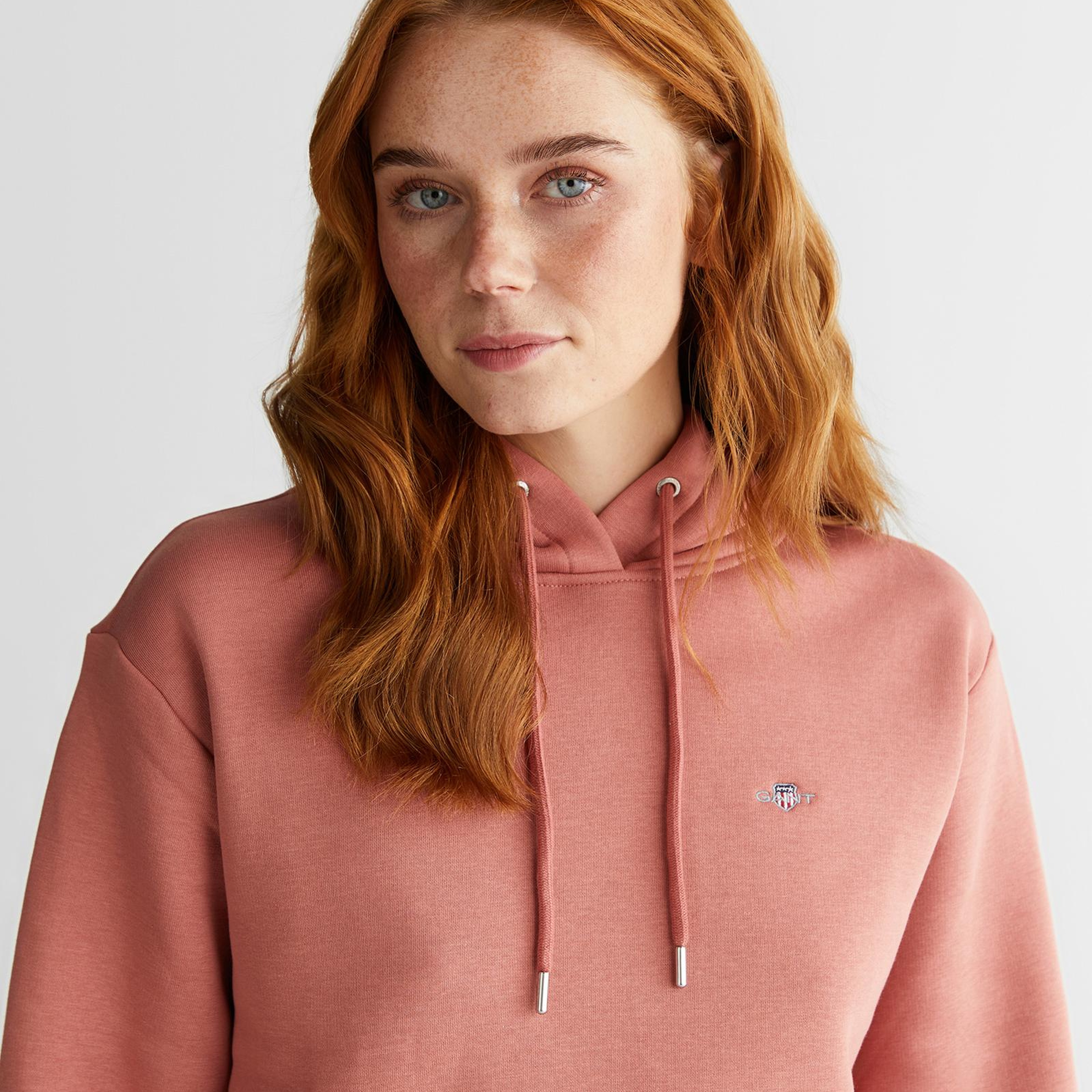 GANT Kadın Pembe Relaxed Fit Kapüşonlu Sweatshirt