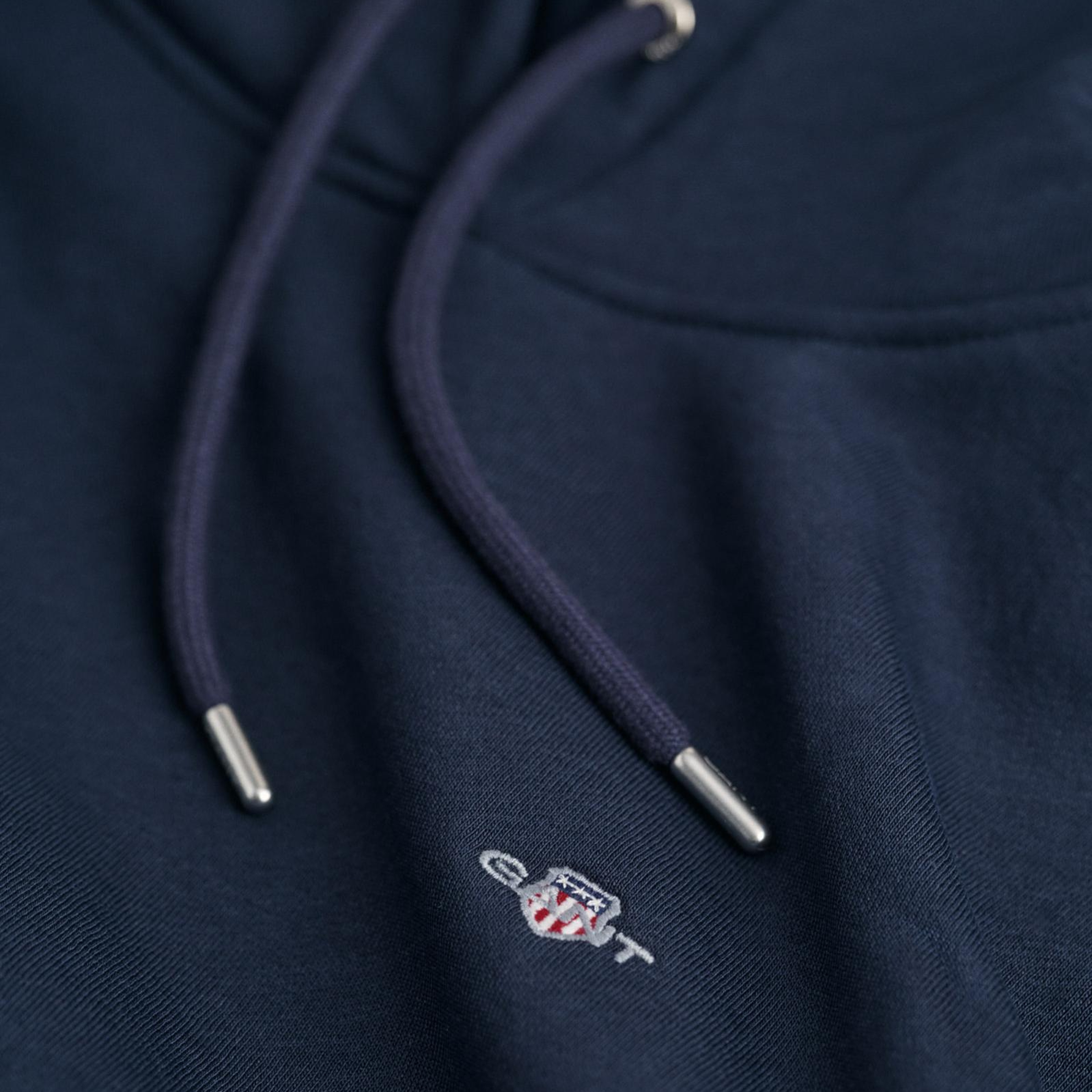GANT Kadın Lacivert Relaxed Fit Kapüşonlu Sweatshirt