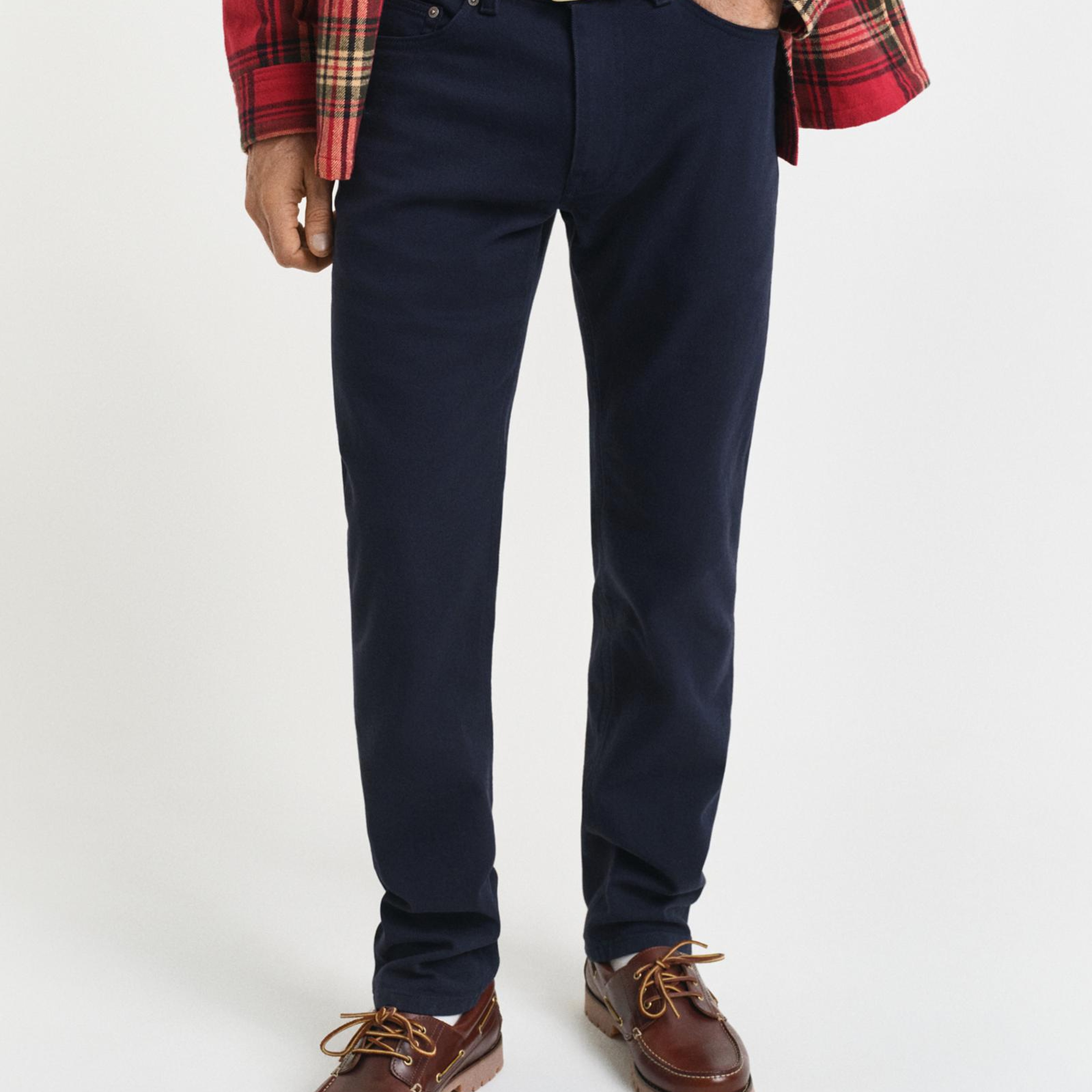 GANT Erkek Lacivert Regular Fit Soft Twill Jean