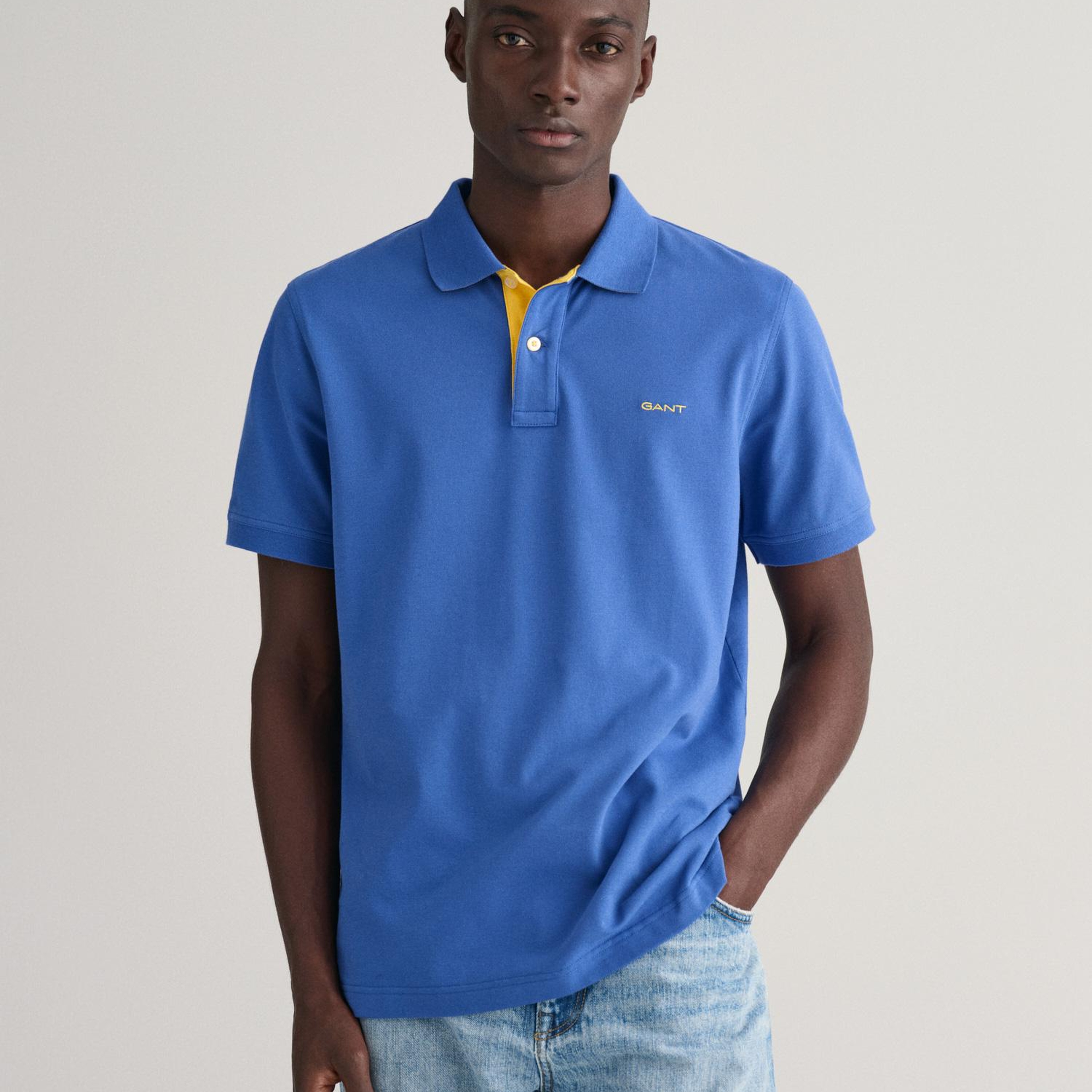 GANT Erkek Mavi Regular Fit Polo