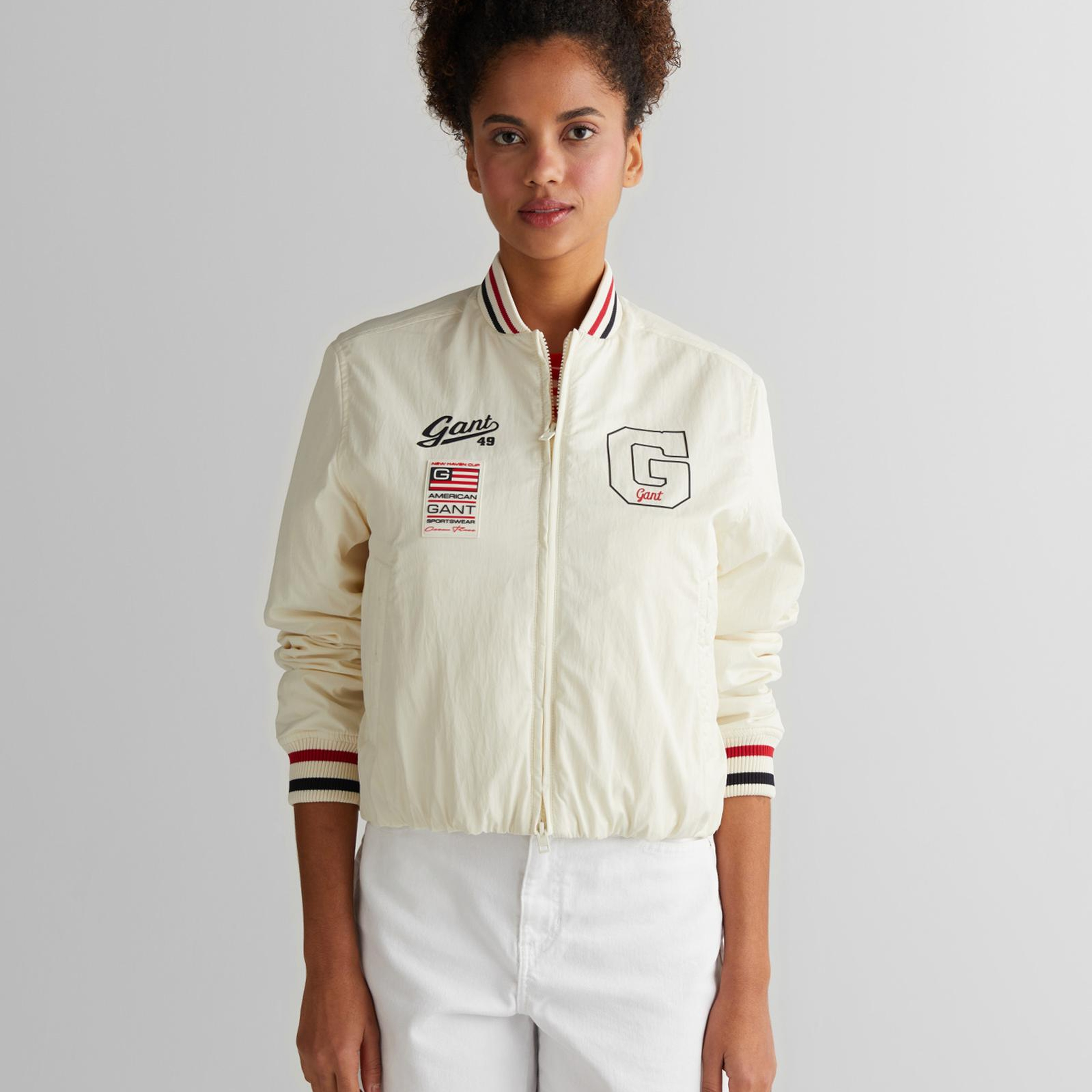 GANT Kadın Krem Hakim Yaka Logolu Ceket