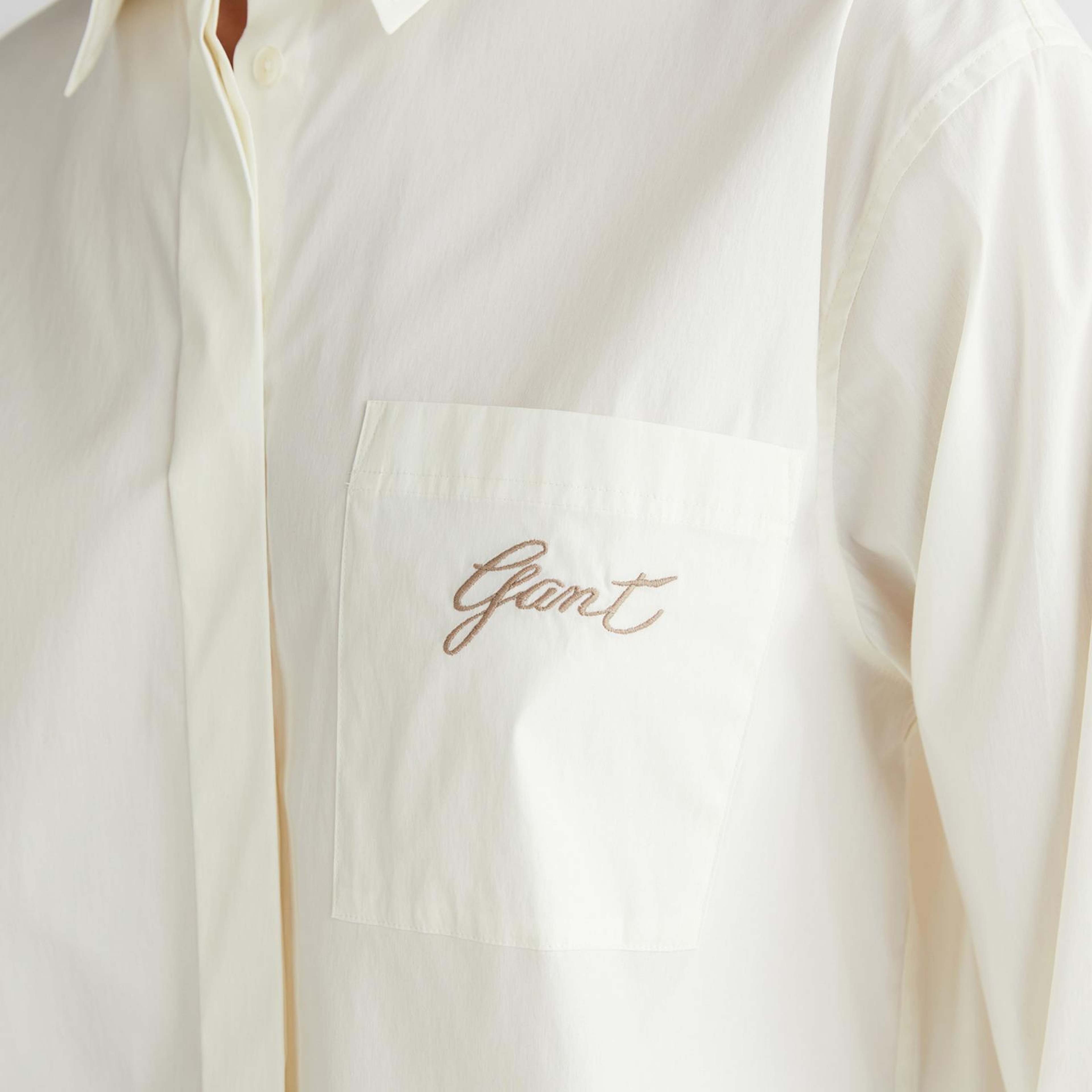 GANT Kadın Krem Klasik Yaka Gömlek