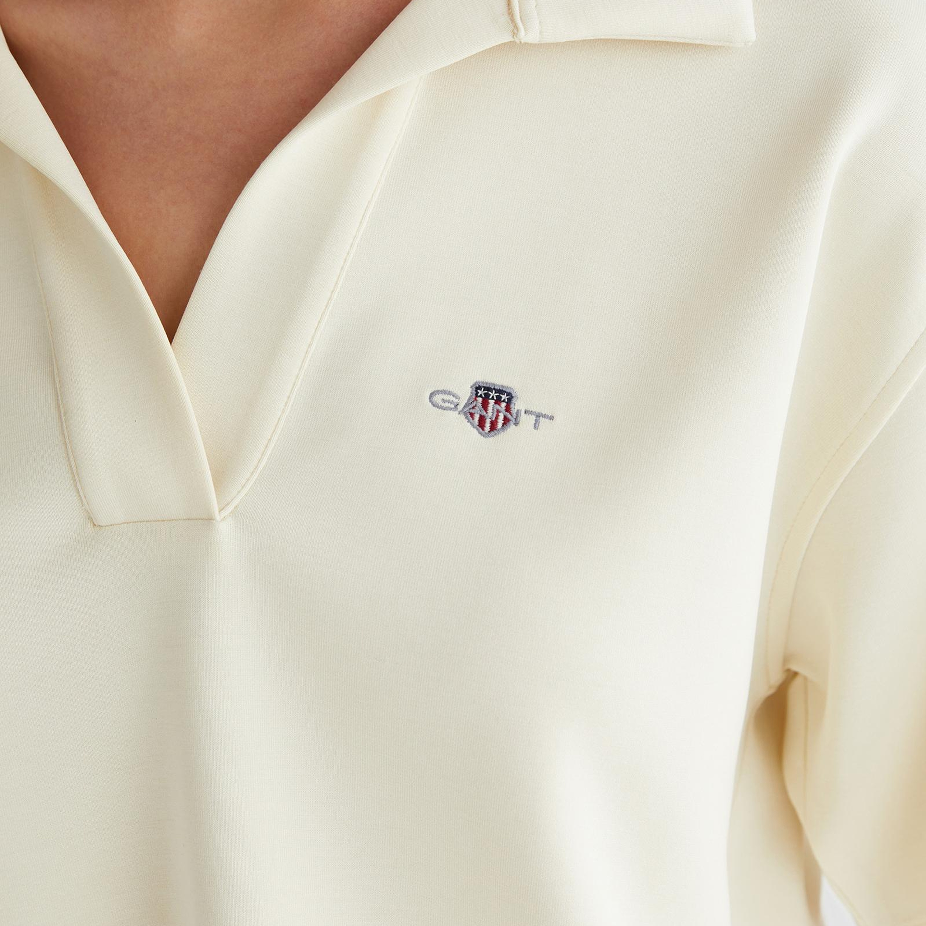 GANT Kadın Krem Logolu Polo