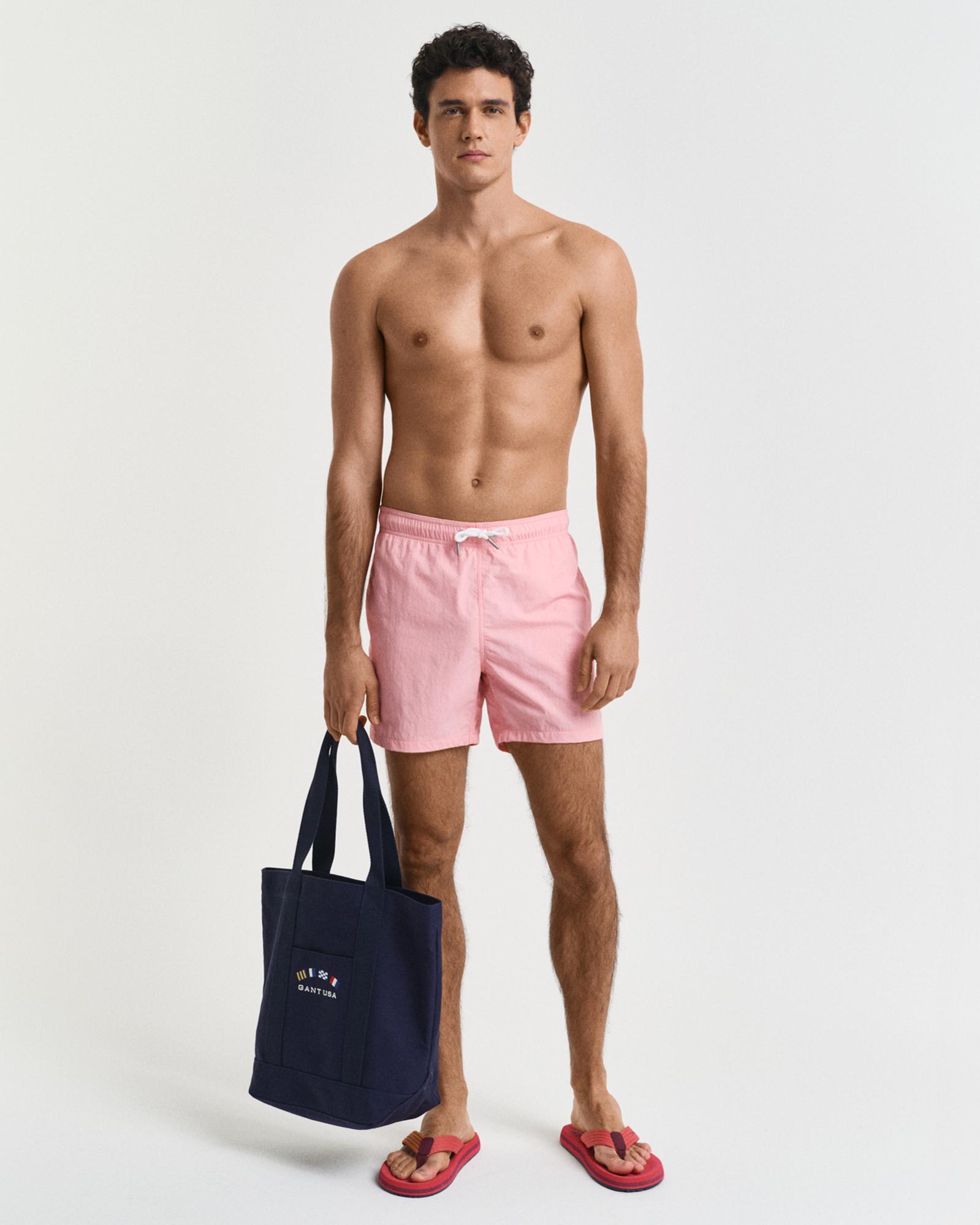 GANT Erkek Pembe Regular Fit Mayo Şort