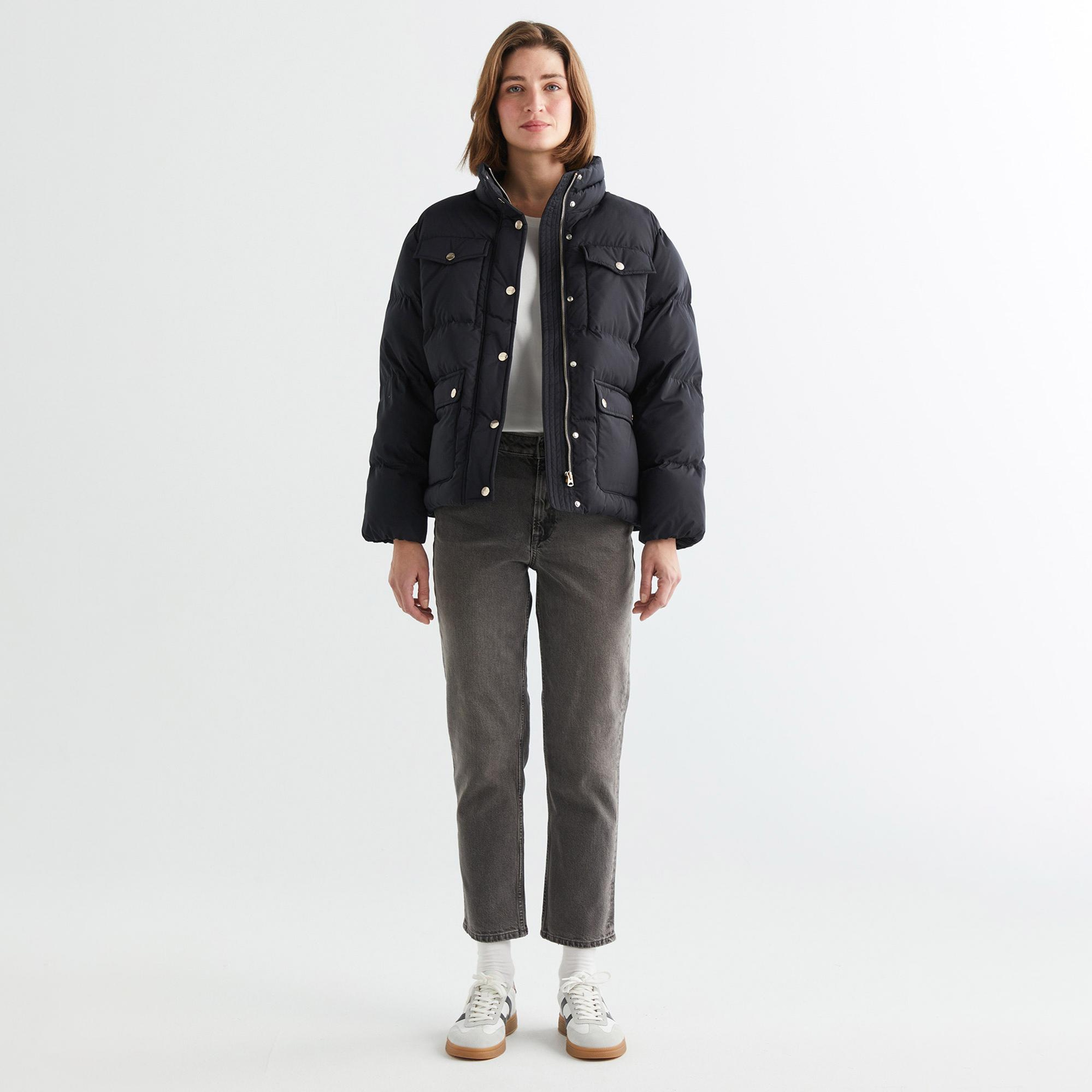 GANT Kadın Siyah Dik Yaka Mont