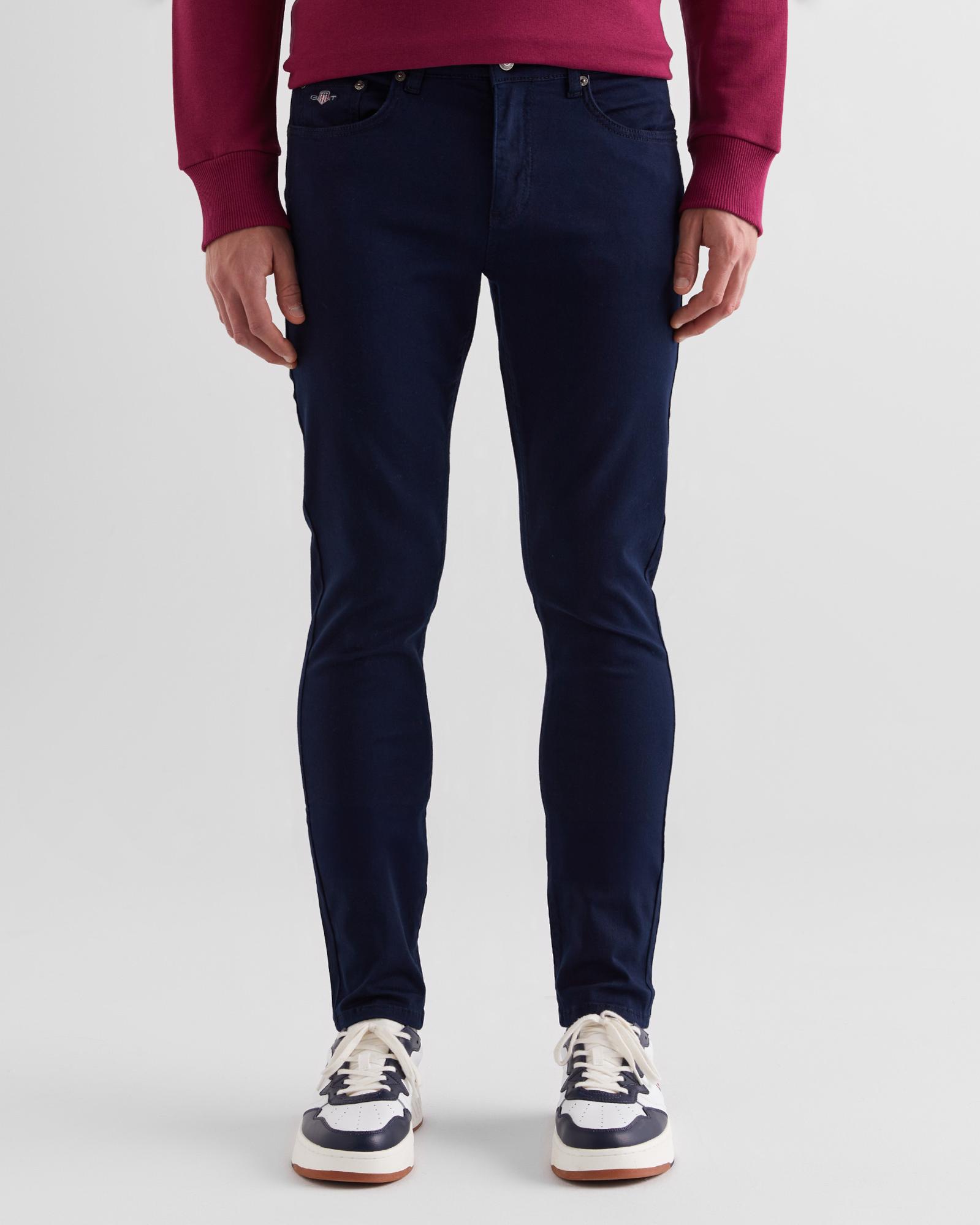 GANT Erkek Lacivert Slim Fit Pantolon
