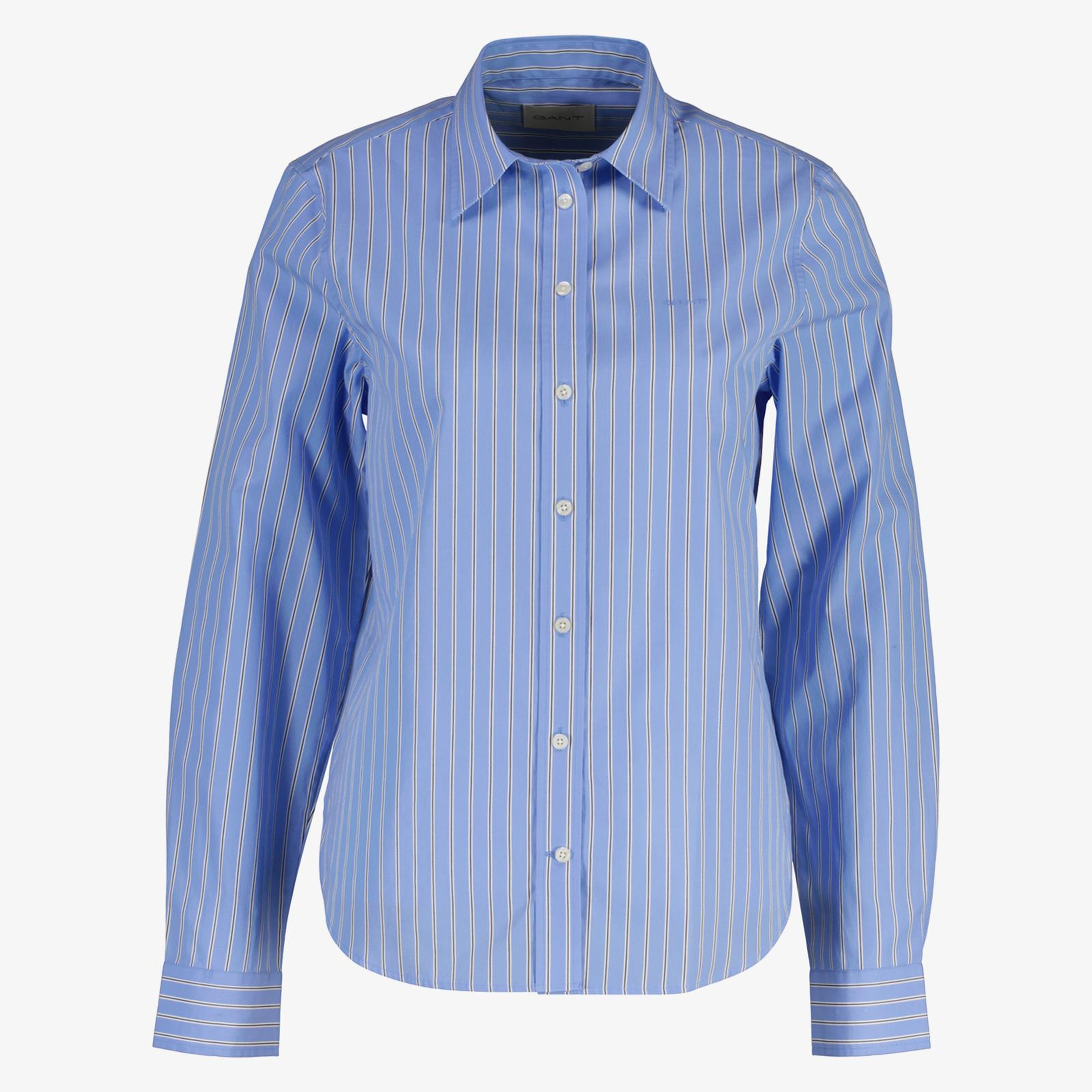 GANT Kadın Mavi Regular Fit Çizgili Gömlek