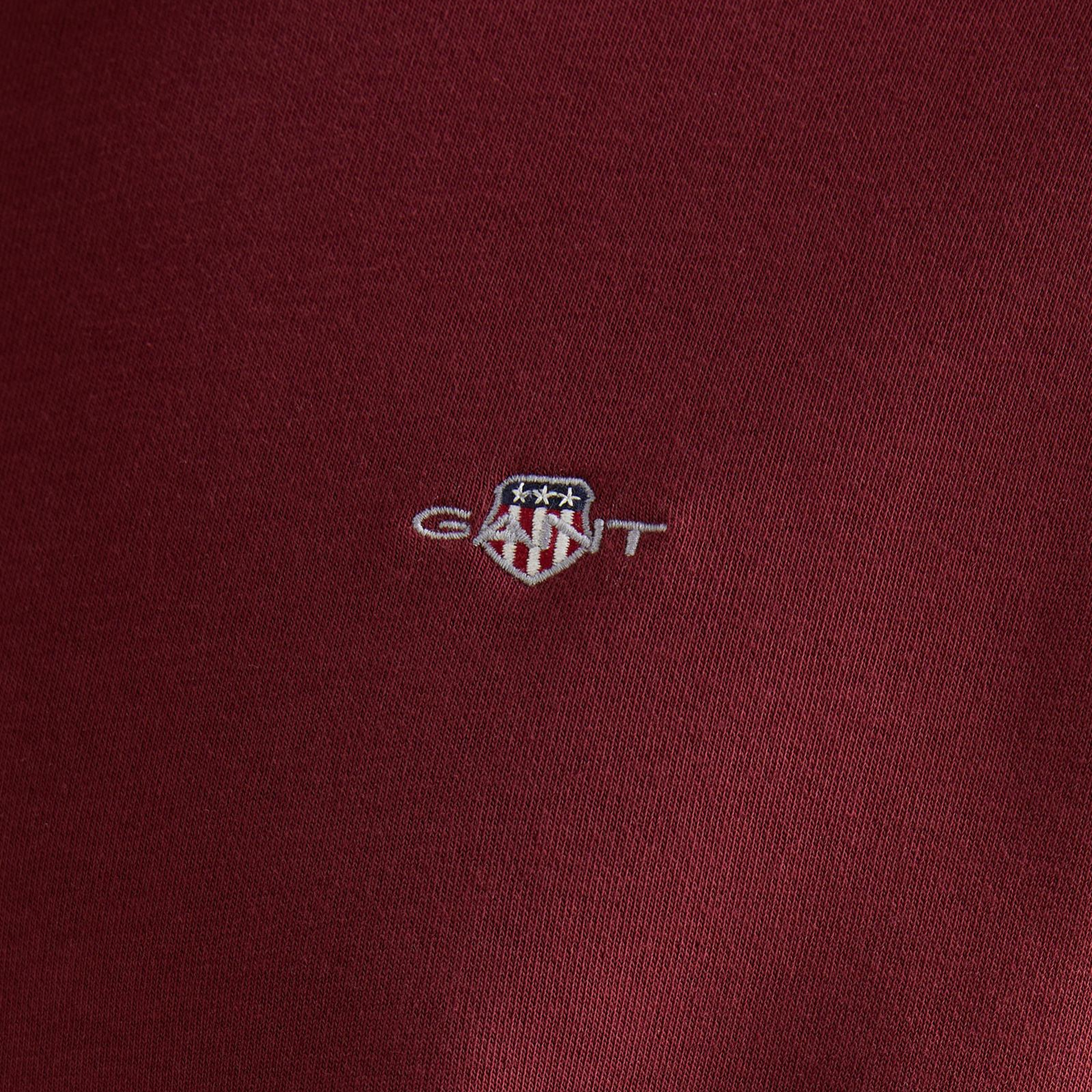 GANT Erkek Bordo Regular Fit Bisiklet Yaka Sweatshirt