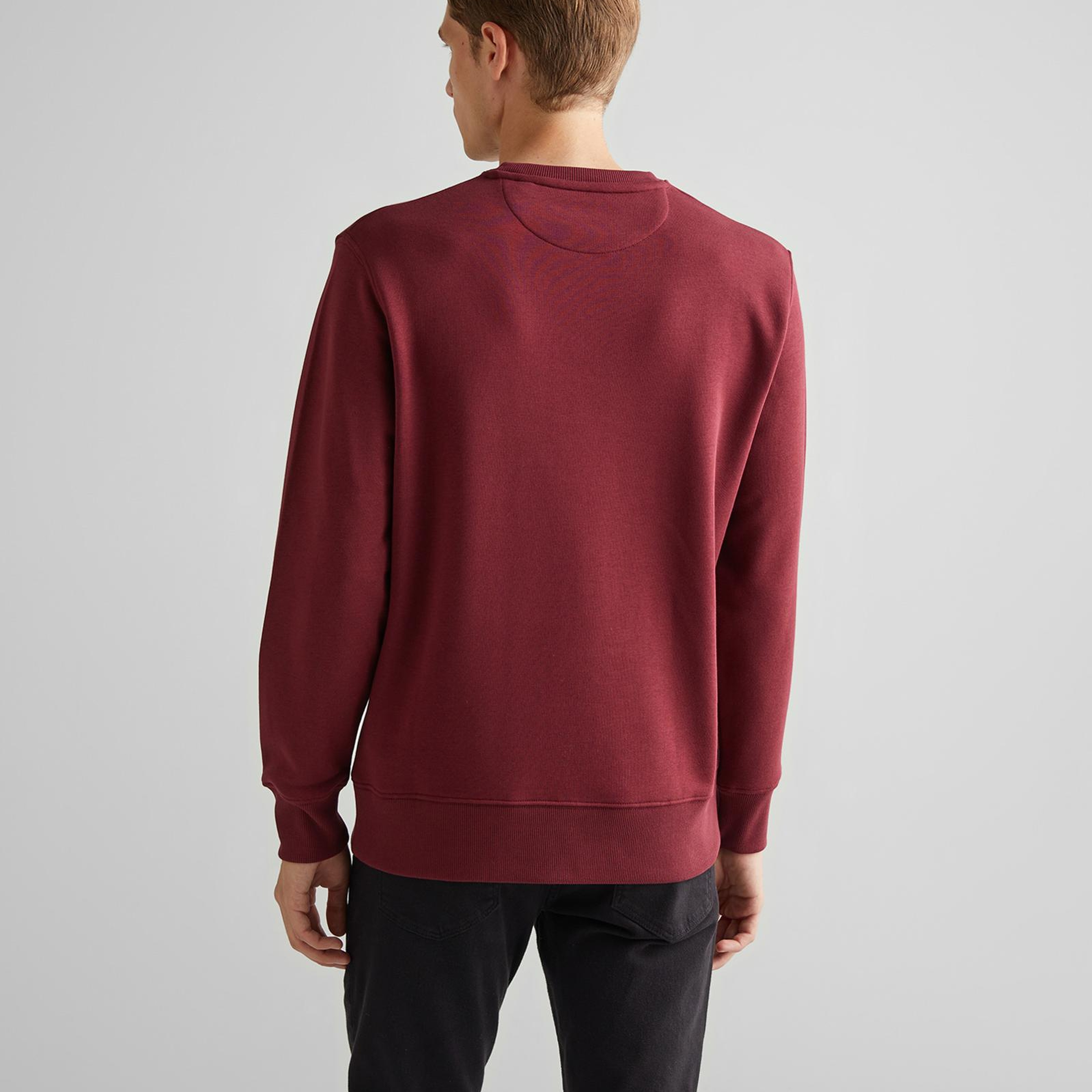 GANT Erkek Bordo Regular Fit Bisiklet Yaka Sweatshirt