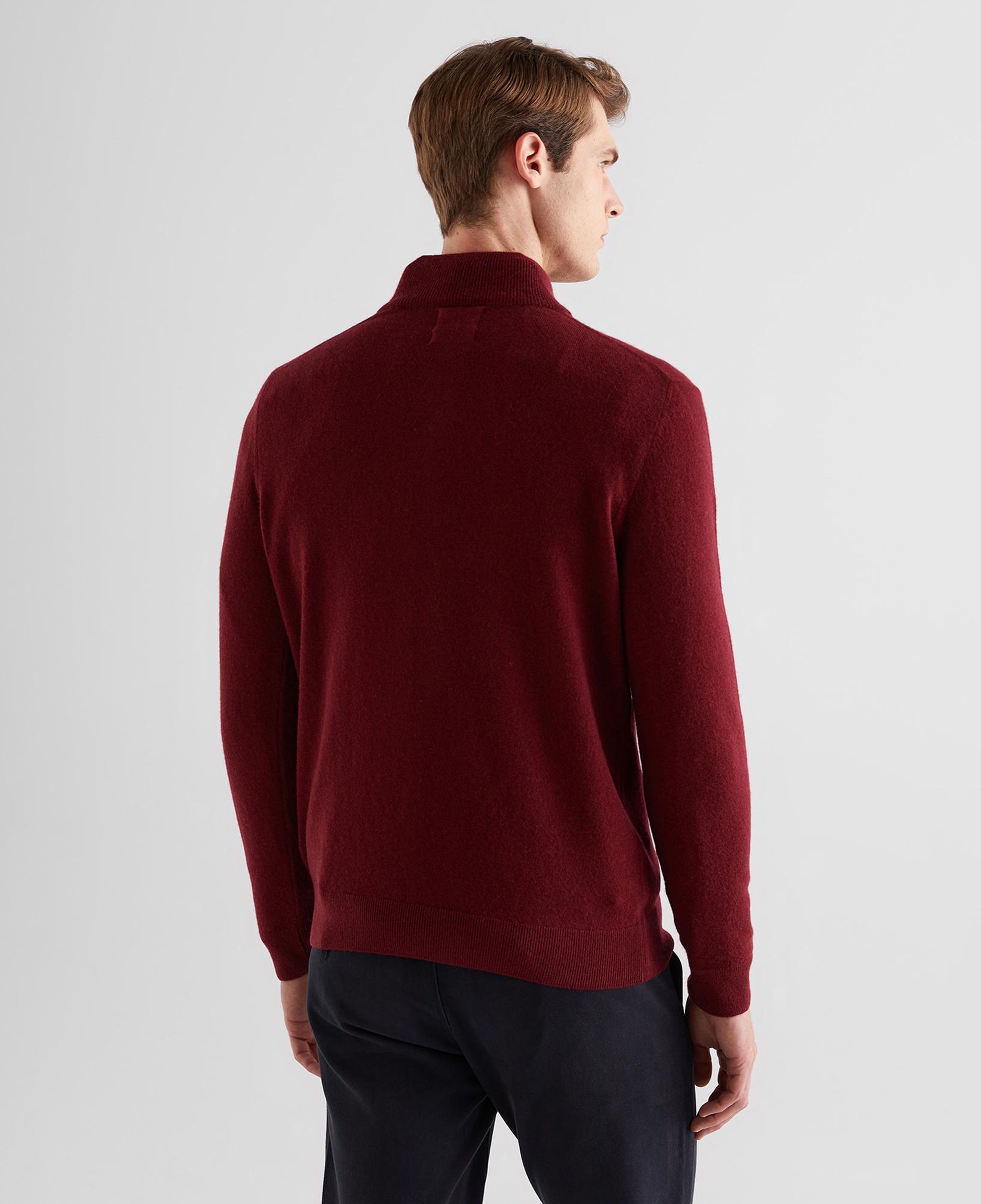 GANT Erkek Bordo Regular Fit Yarım Fermuarlı Yün Kazak