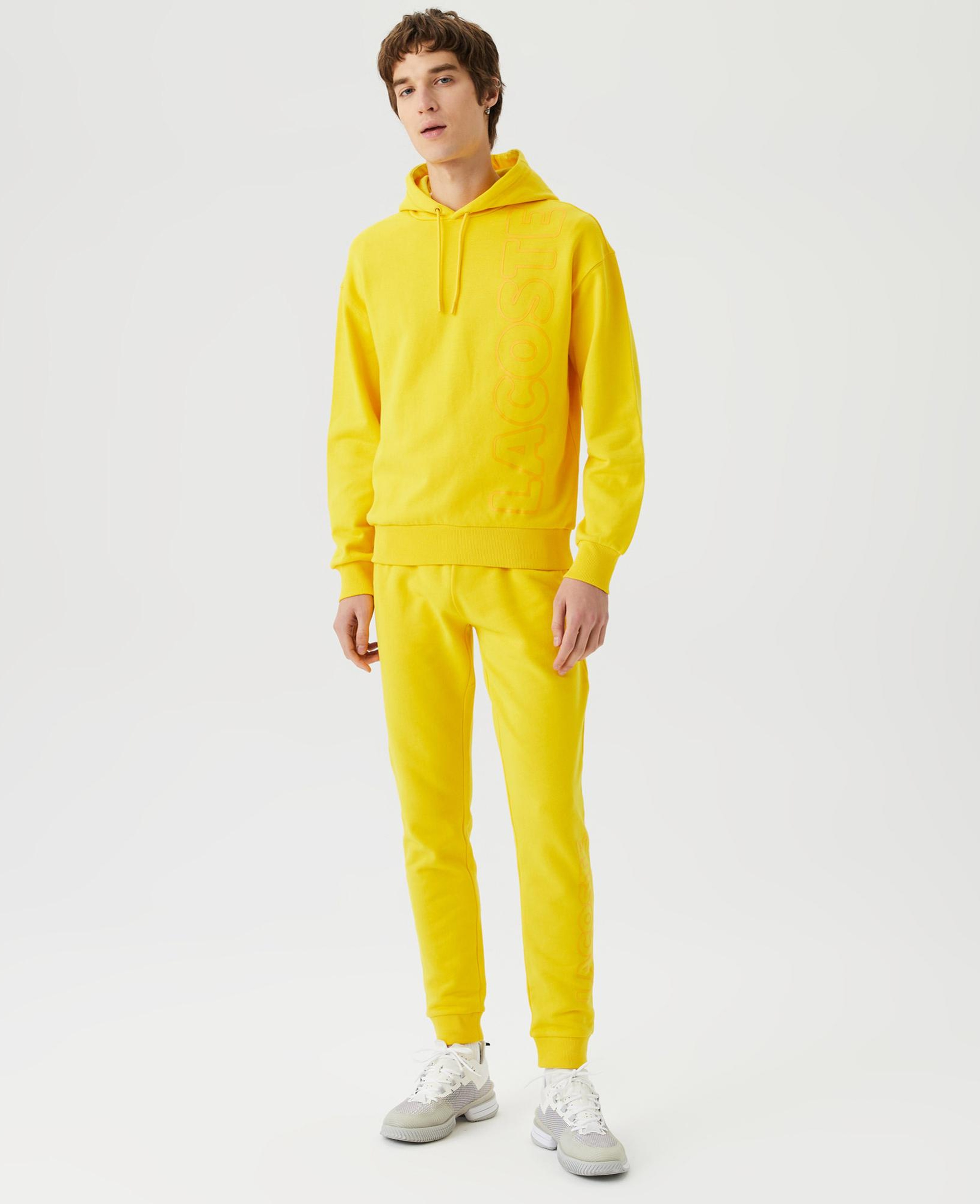 Erkek Slim Fit Baskılı Sarı Eşofman Altı