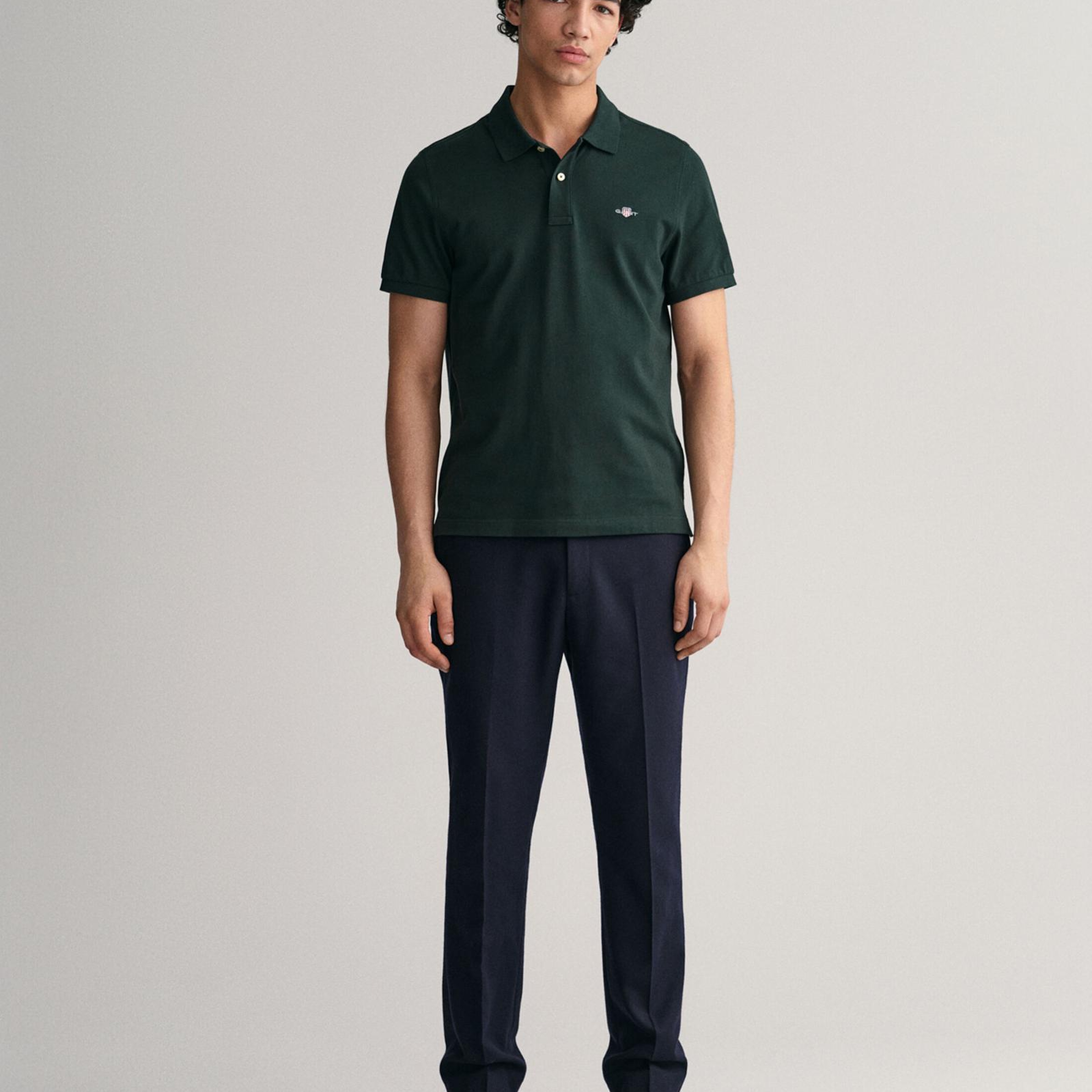 GANT Erkek Yeşil Regular Fit Polo