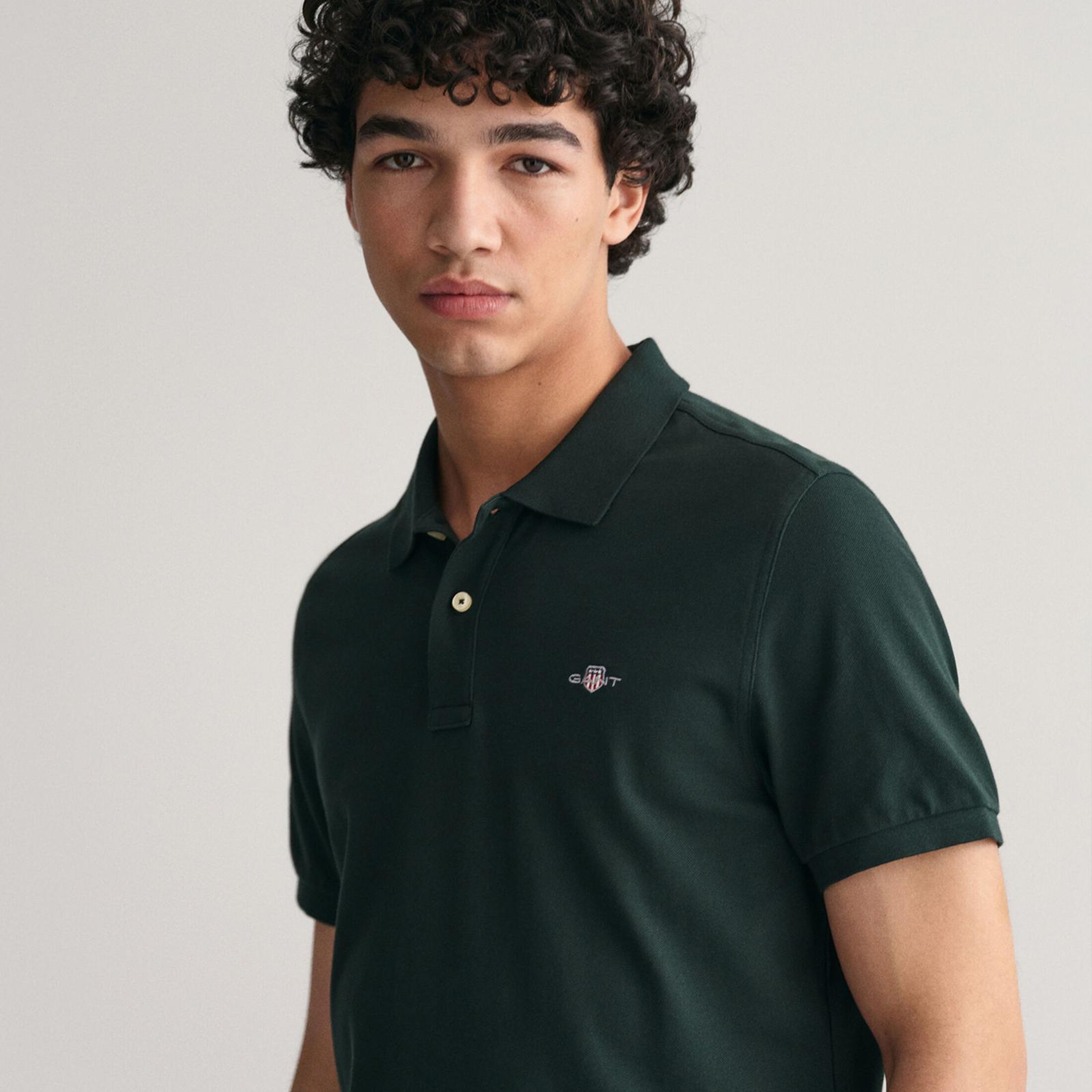 GANT Erkek Yeşil Regular Fit Polo