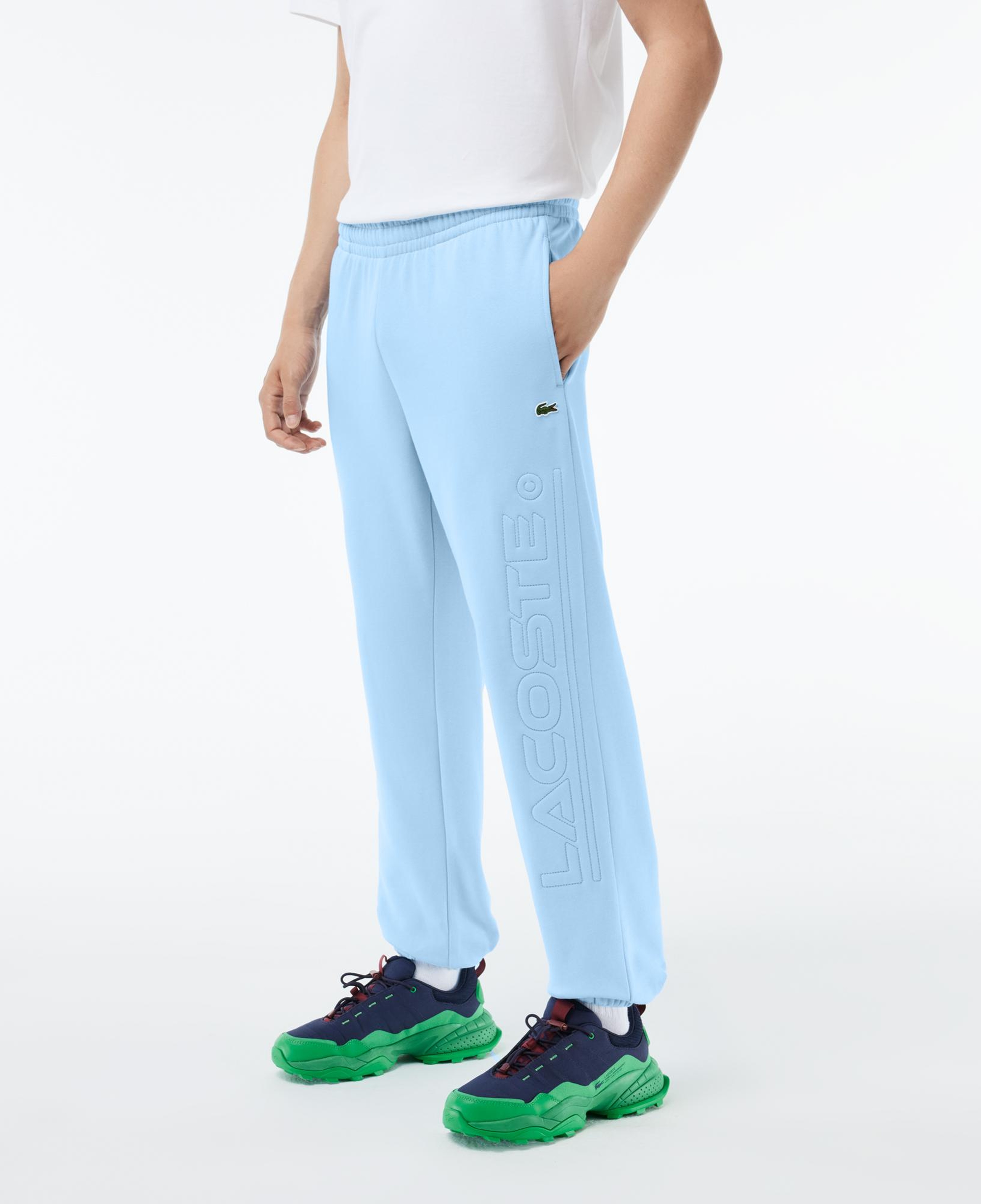 Erkek Regular Fit Baskılı Açık Mavi Eşofman Altı