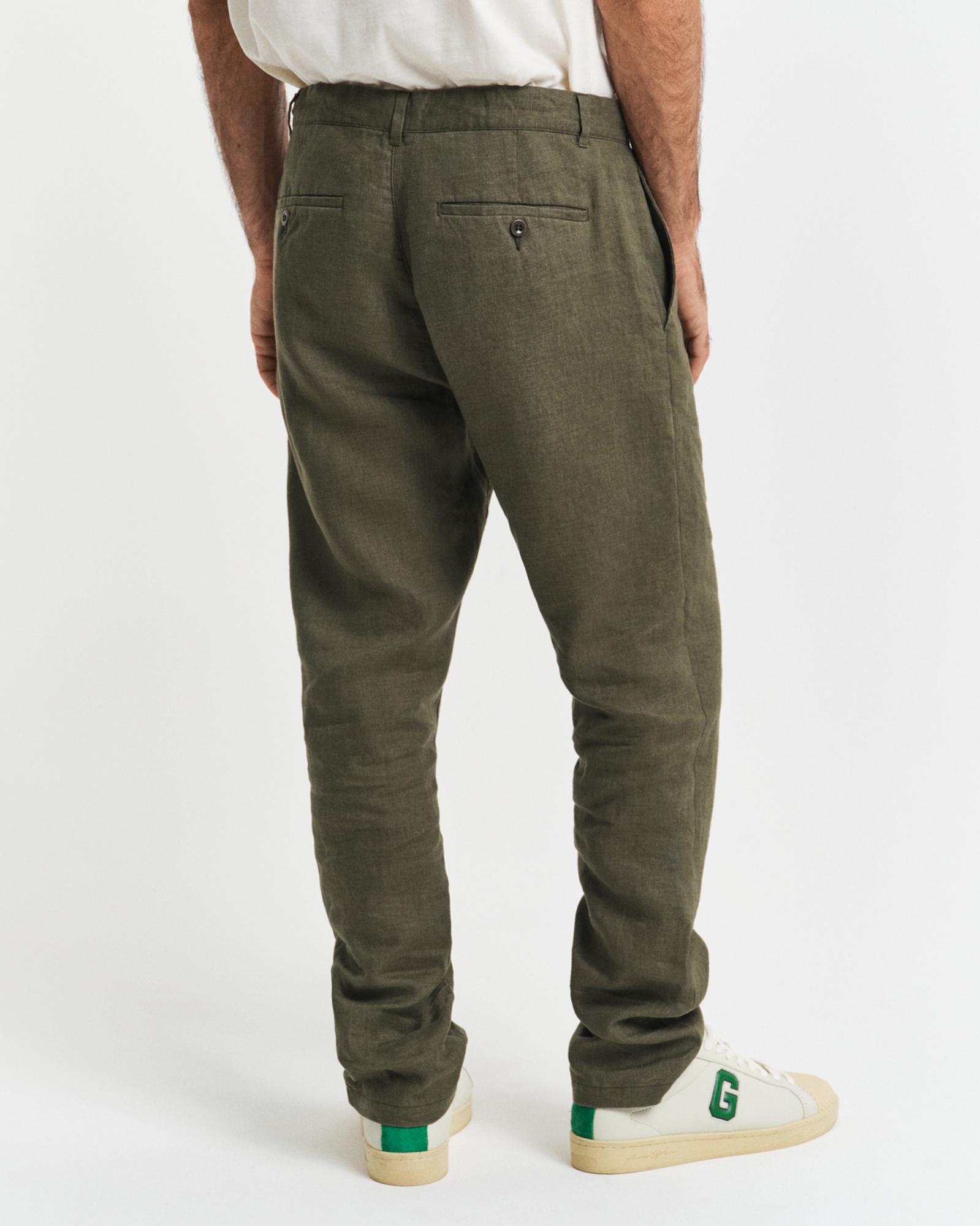 GANT Erkek Yeşil Relaxed Fit Pantolon