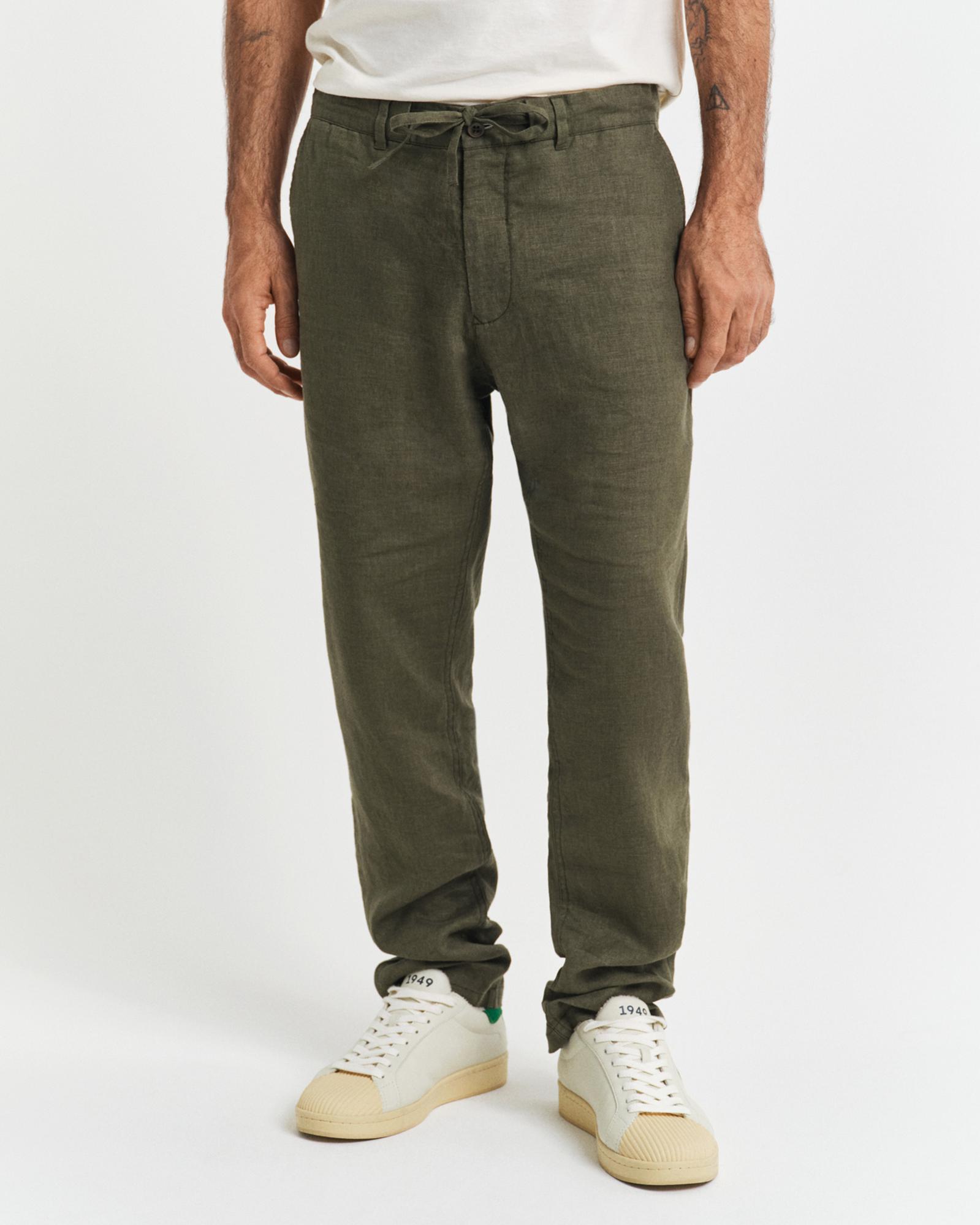 GANT Erkek Yeşil Relaxed Fit Pantolon