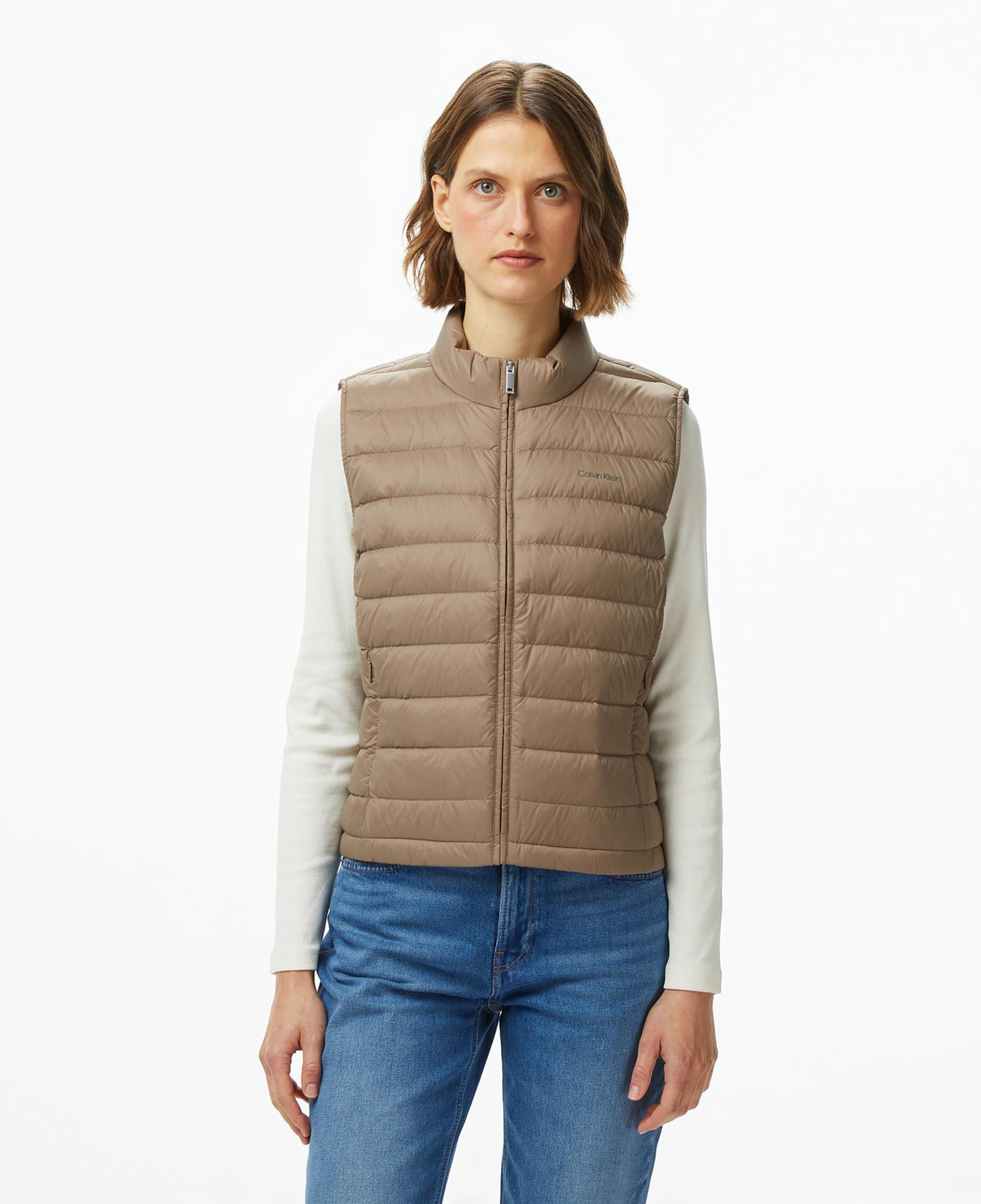 Calvin Klein Ultra Lightweight Down Puffer Kadın Kahverengi Yelek