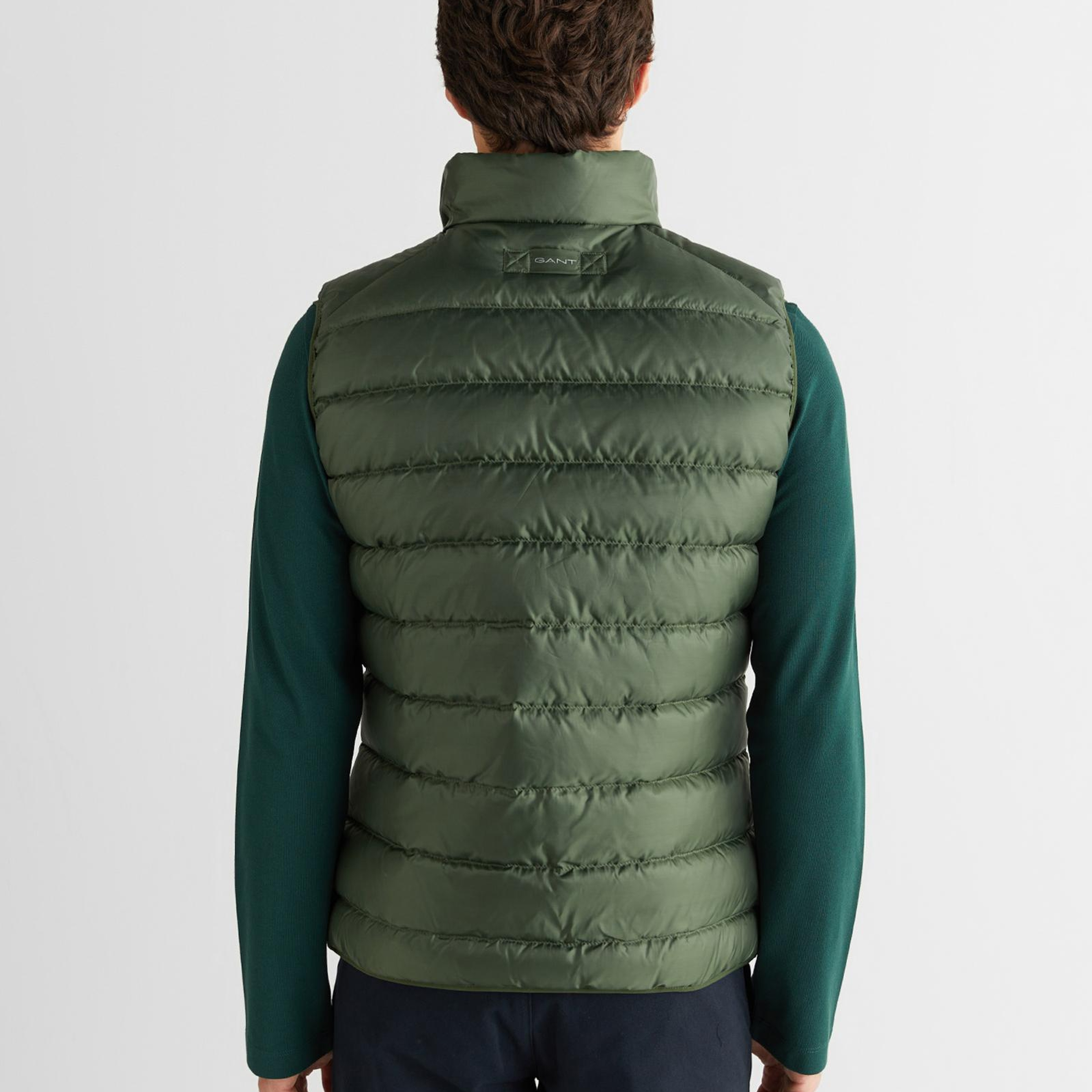 GANT Erkek Yeşil Regular Fit Dik Yaka Kaz Tüyü Yelek