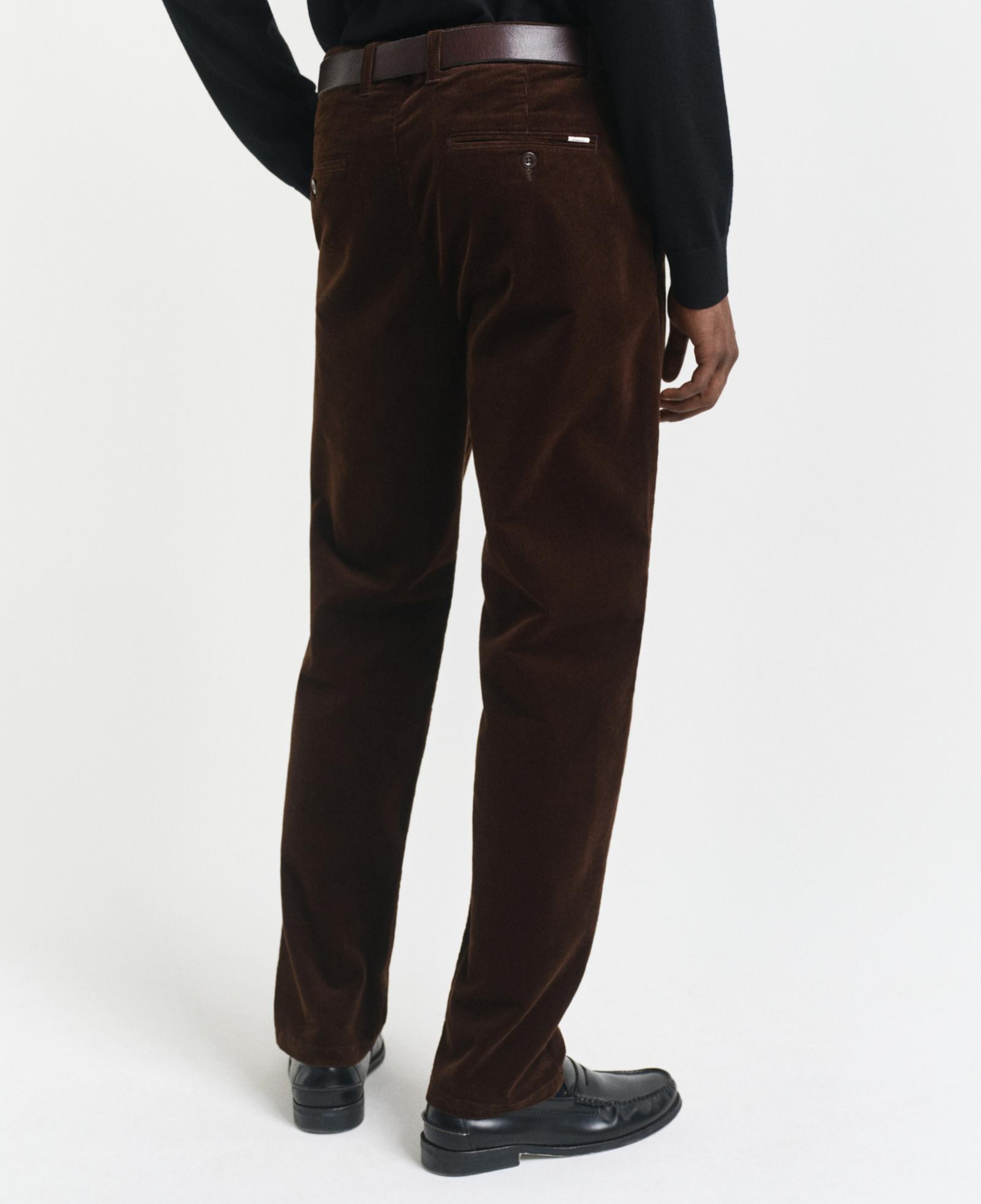 GANT Erkek Kahverengi Regular Fit Cord Chino Pantolon