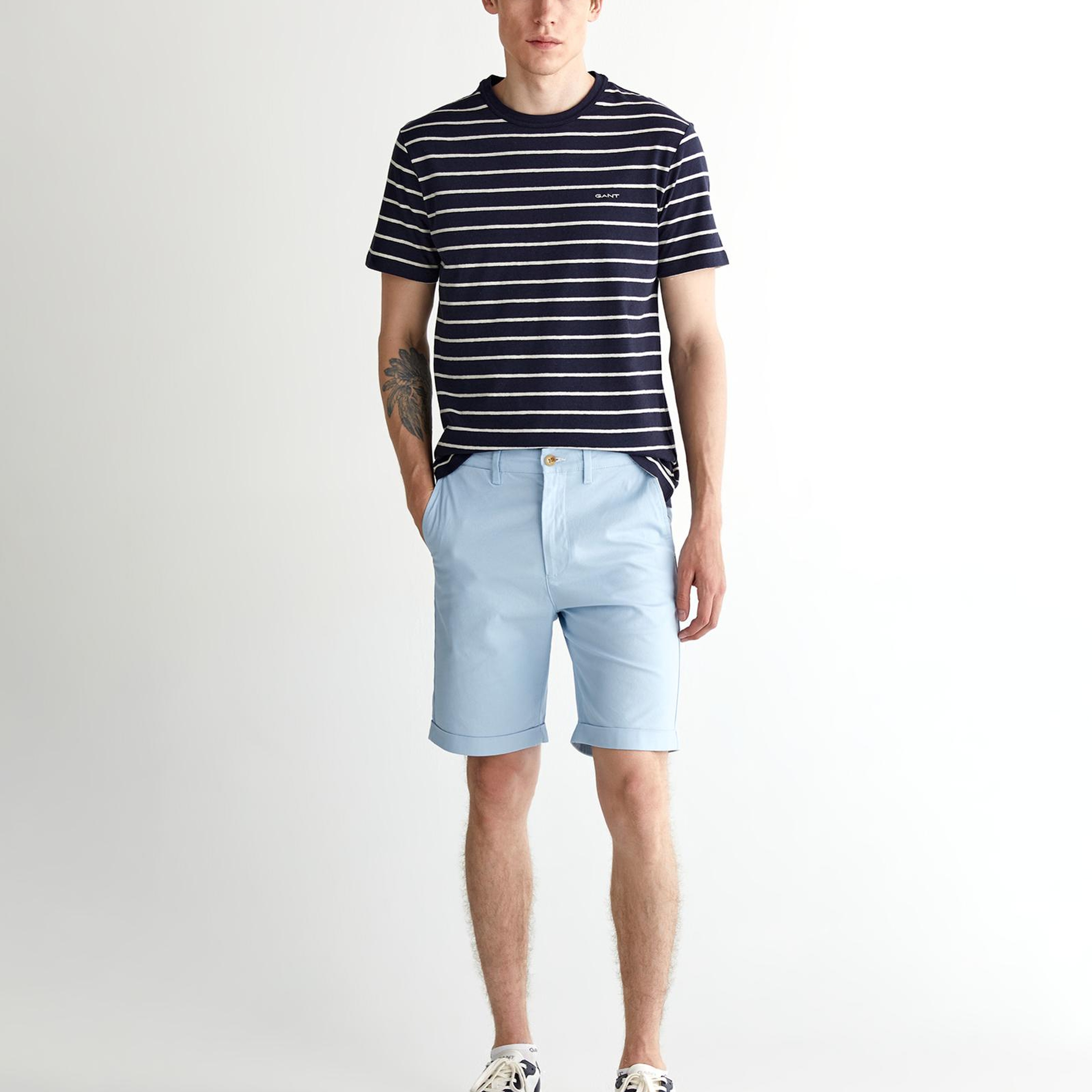 GANT Erkek Mavi Slim Fit Şort