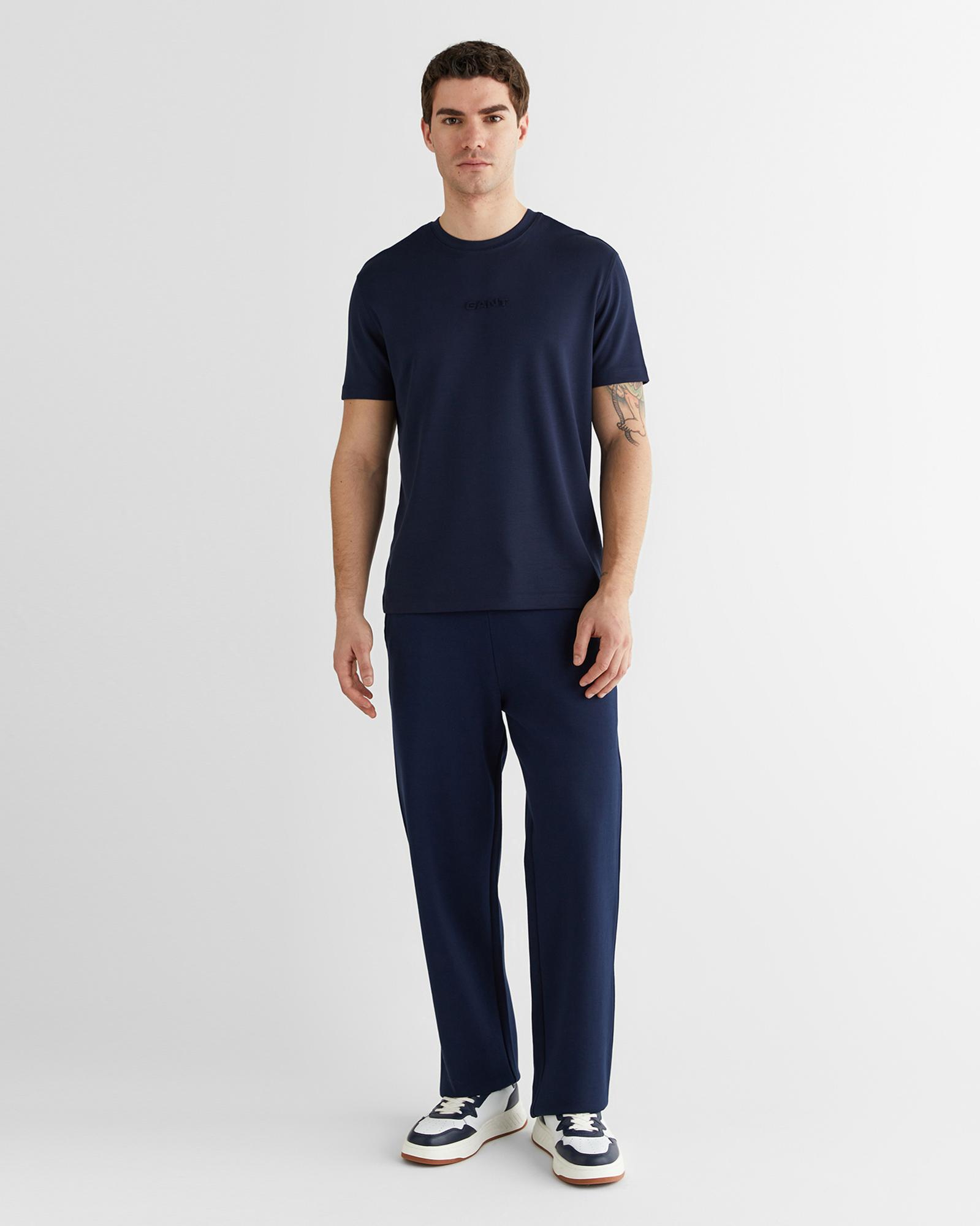 GANT Erkek Lacivert Baskılı Kısa Kollu T-Shirt