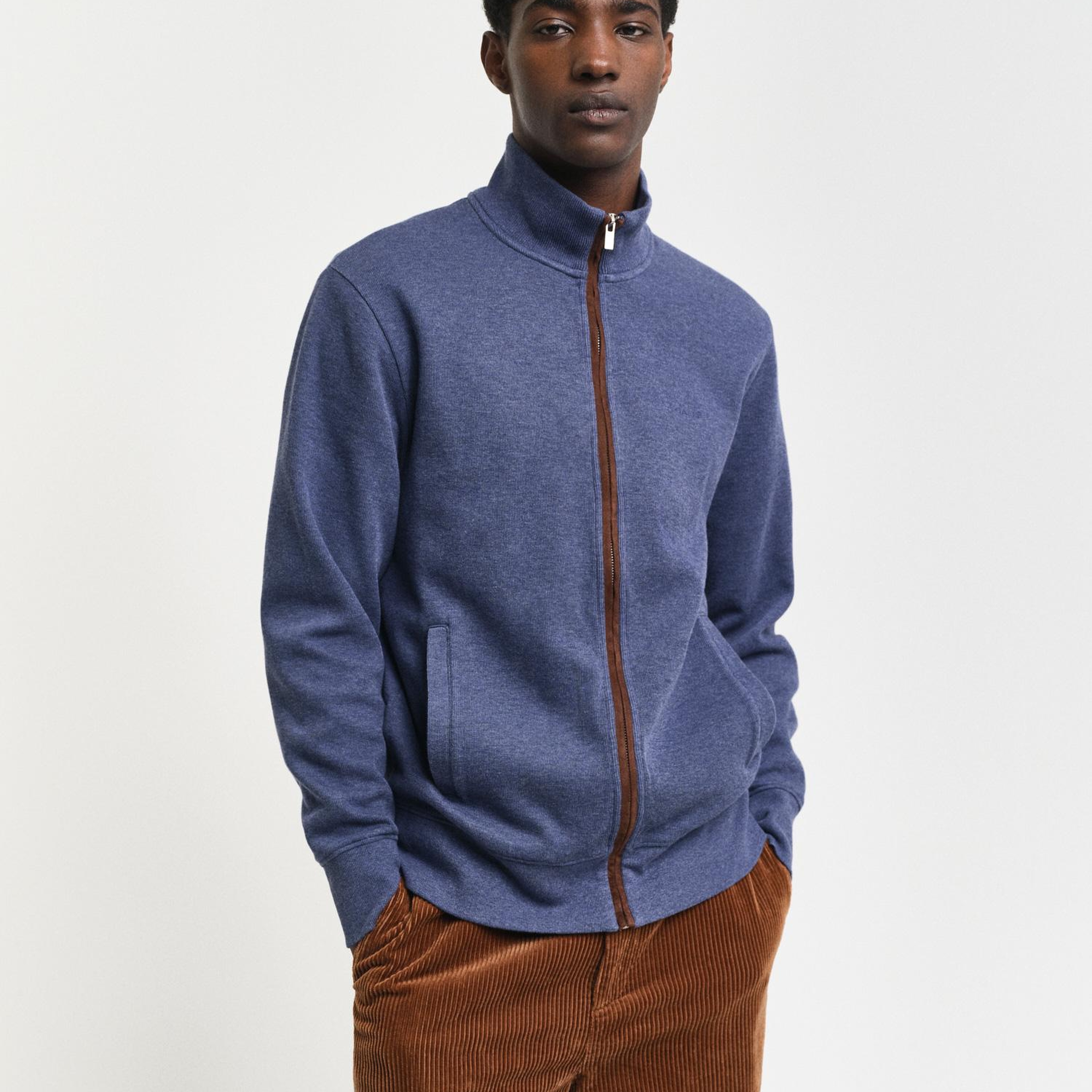 GANT Erkek Mavi Regular Fit Hırka