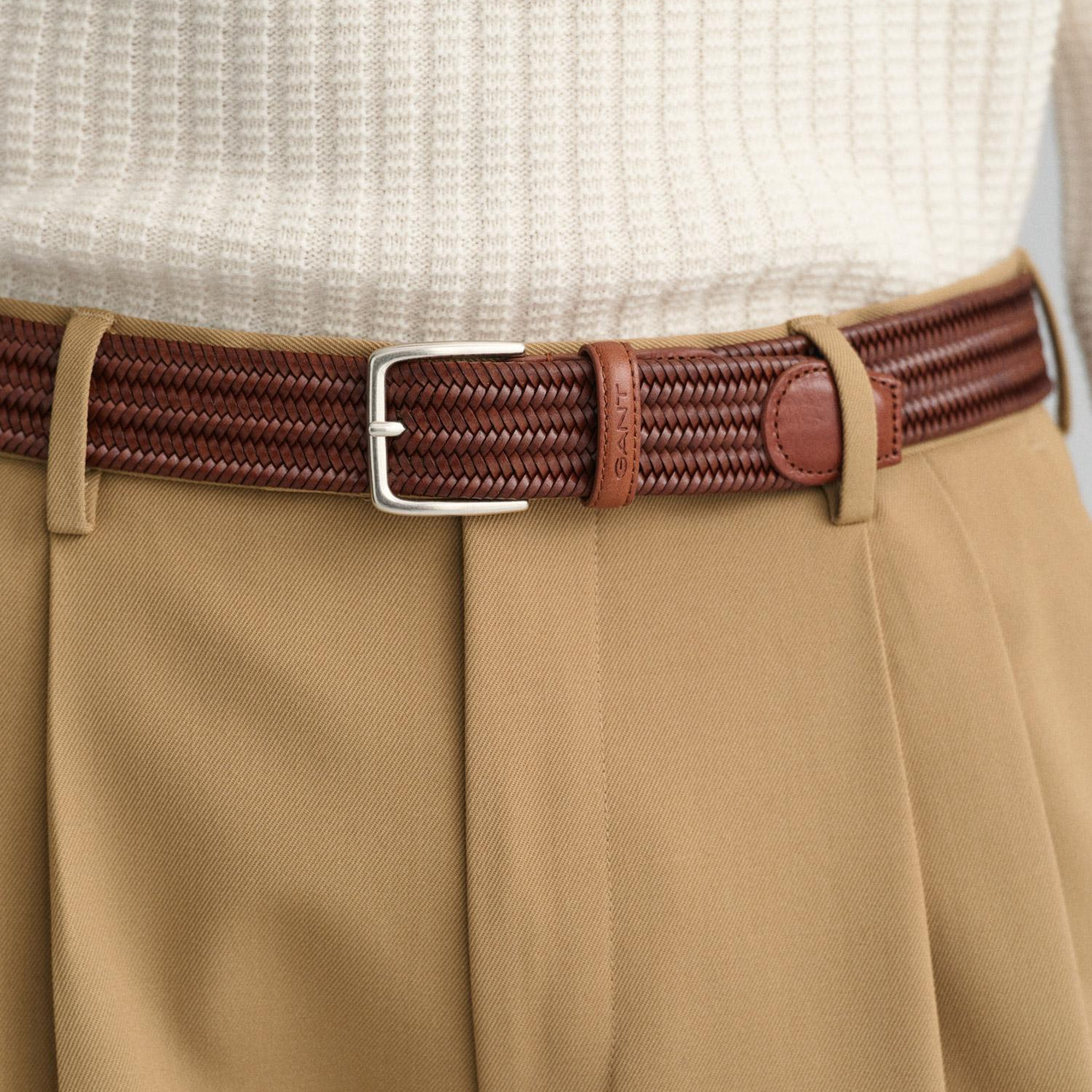 GANT Erkek Kahverengi Logolu Kemer