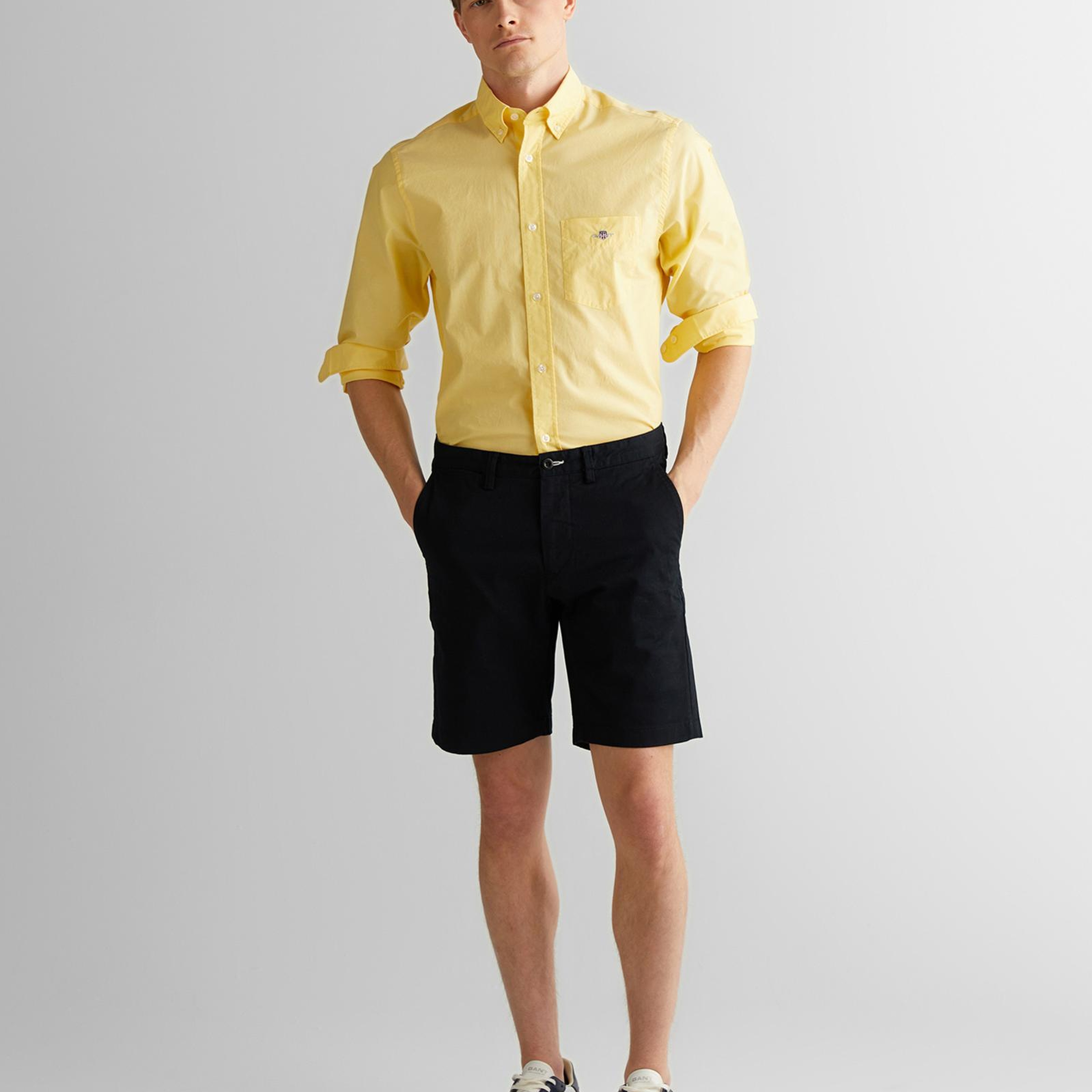 GANT Erkek Siyah Slim Fit Şort