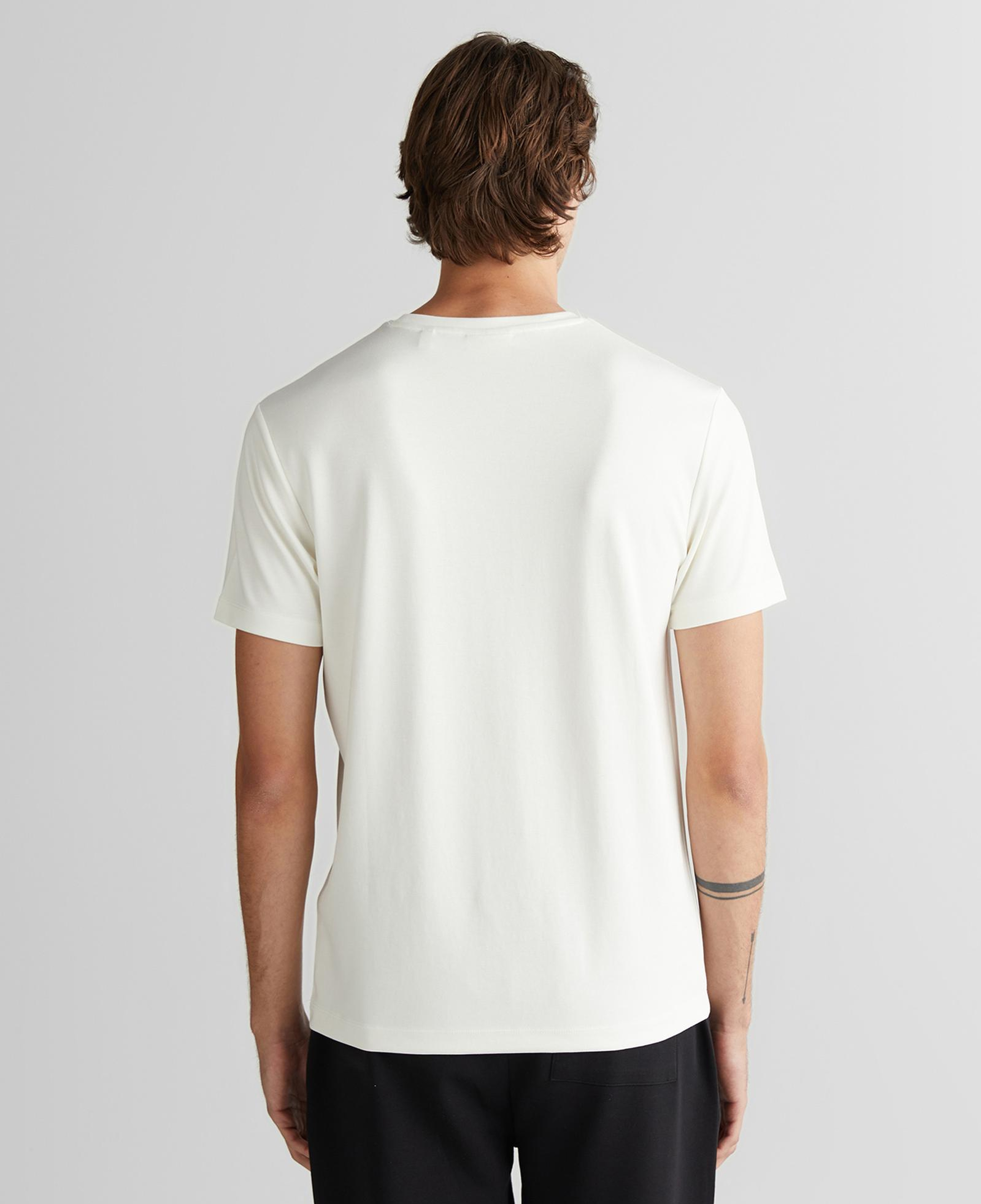 GANT Erkek Beyaz Regular Fit Bisiklet Yaka T-Shirt