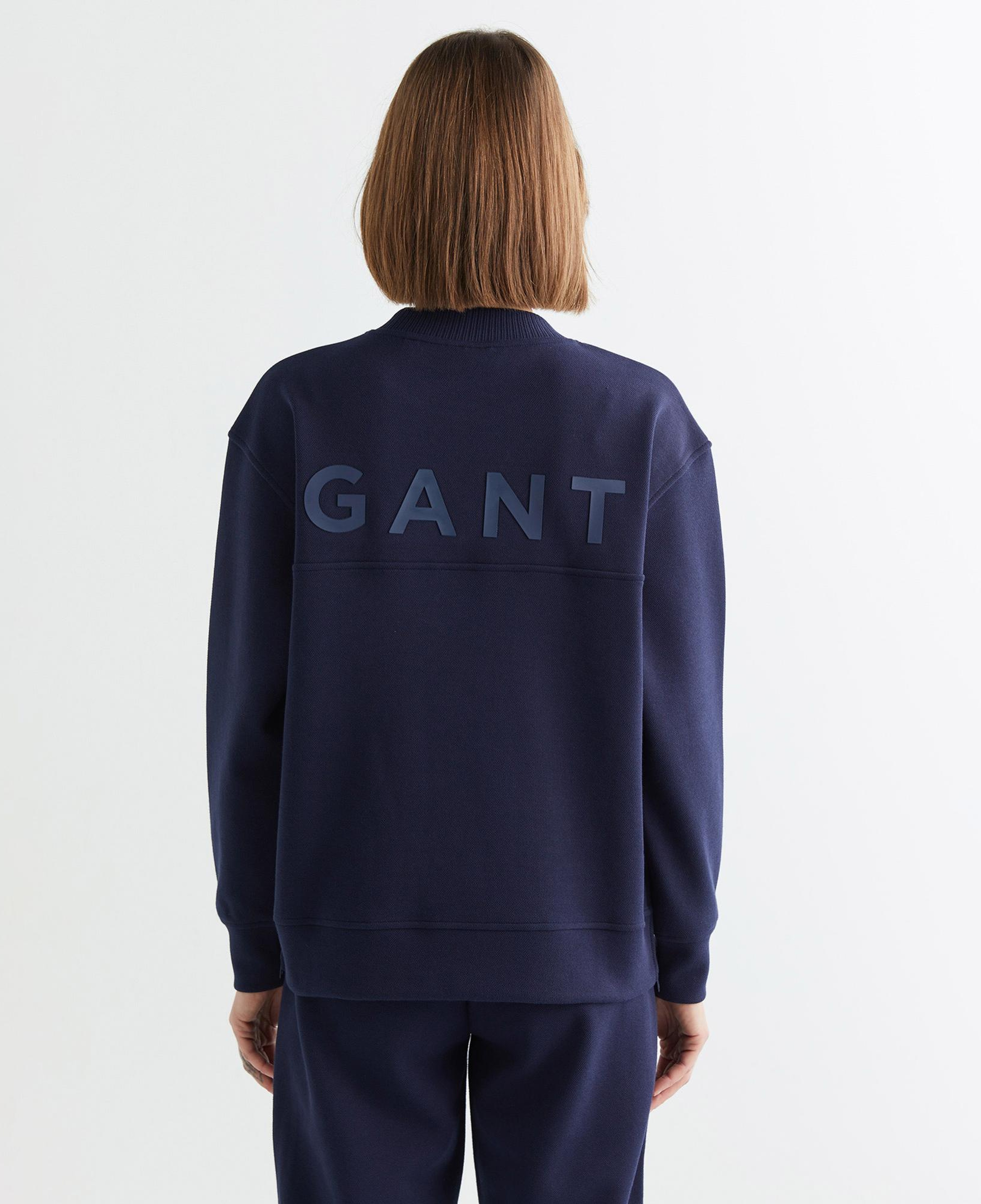 GANT Kadın Lacivert Oversize Fit Bisiklet Yaka Sweatshirt