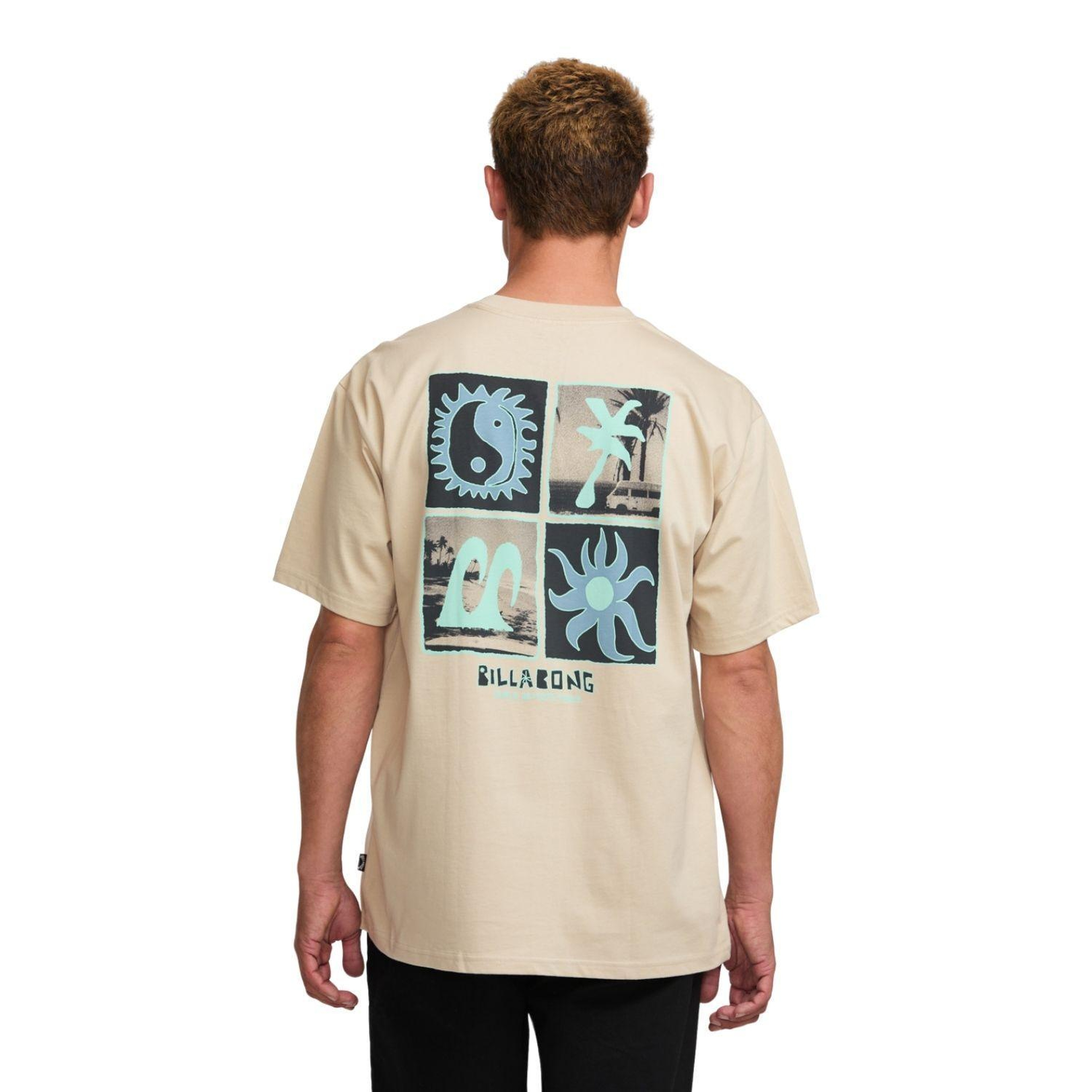 Billabong Twin Peaks Regular Ss Erkek Bej Tişört