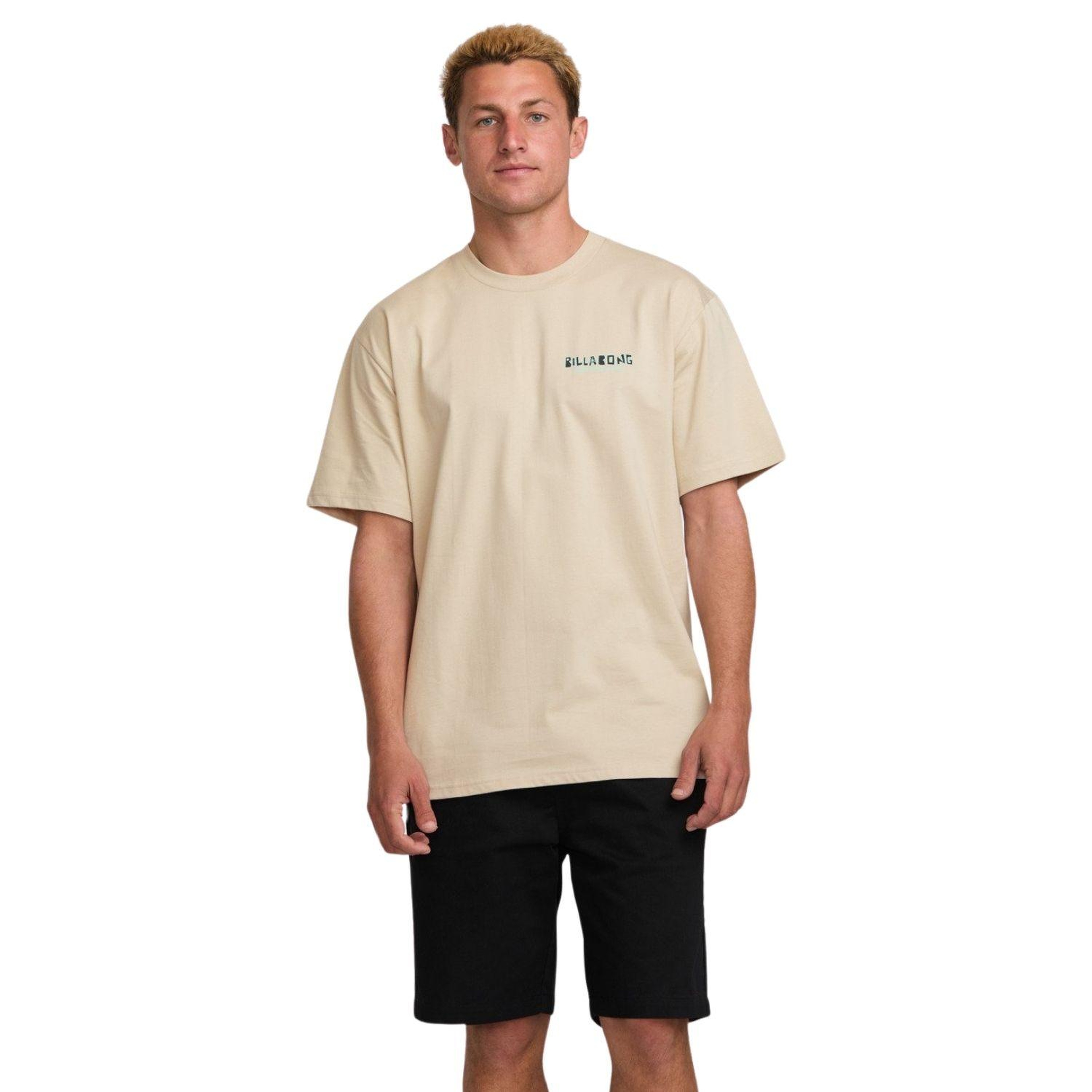 Billabong Twin Peaks Regular Ss Erkek Bej Tişört