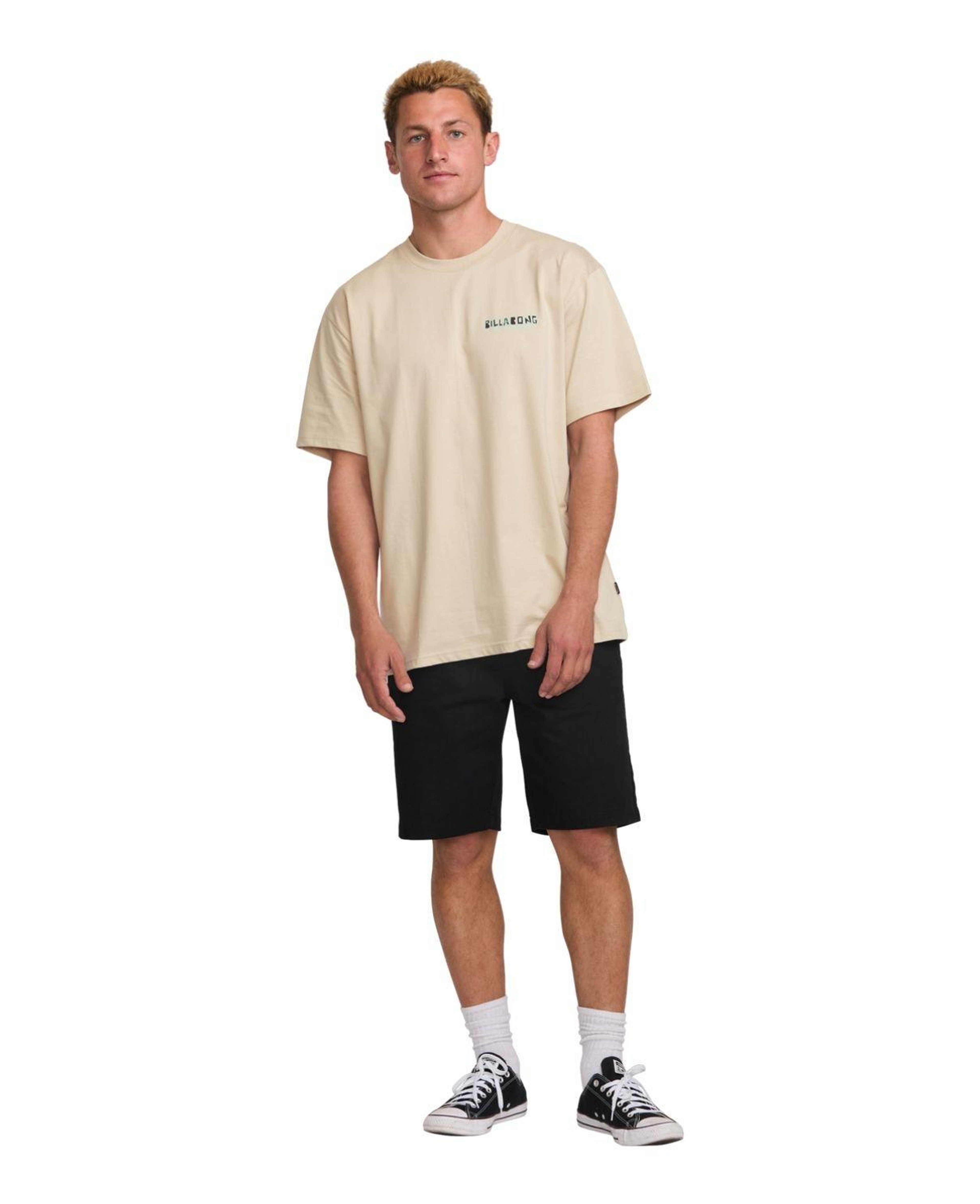 Billabong Twin Peaks Regular Ss Erkek Bej Tişört