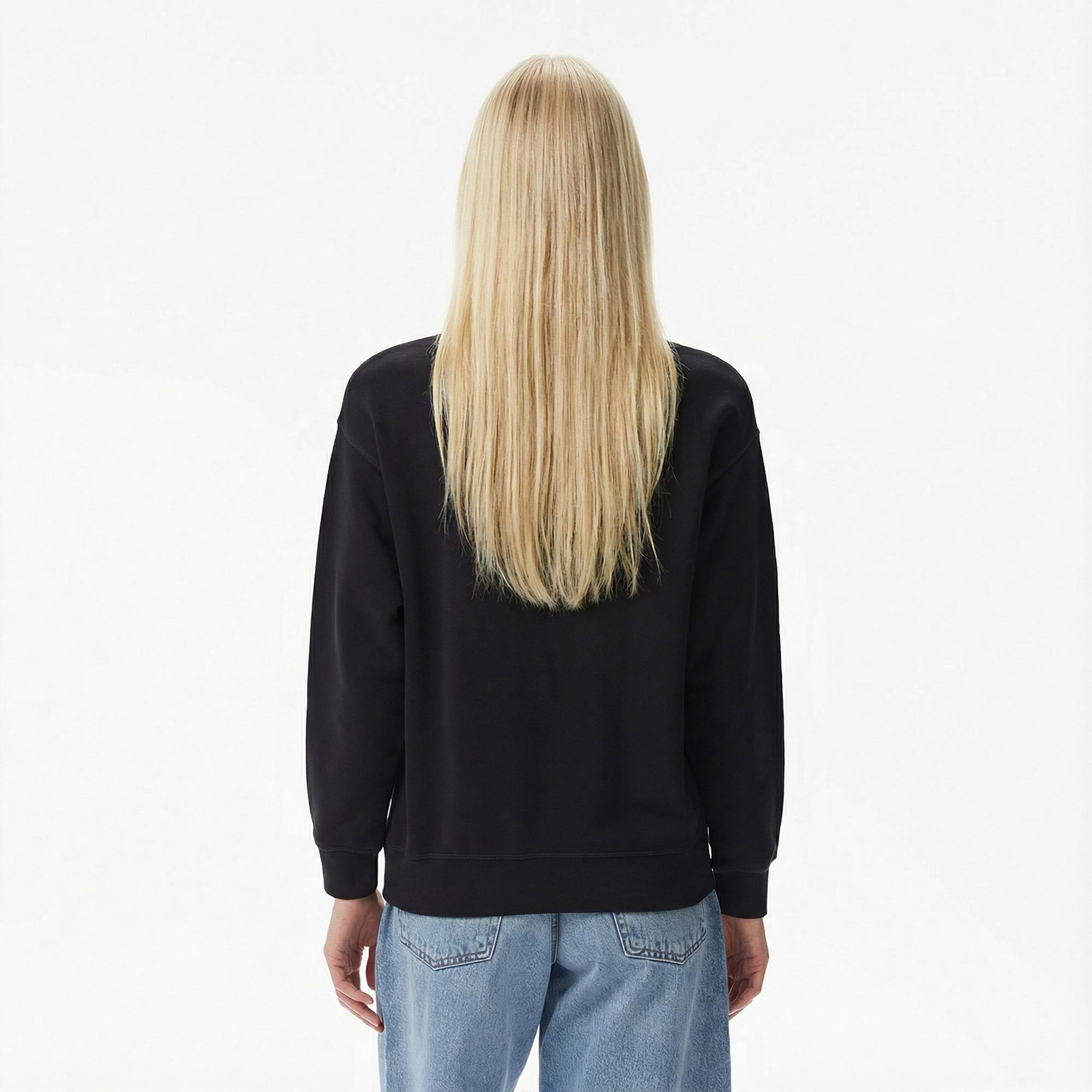 Levi's Standard Crew Caviar Kadın Siyah Sweatshirt