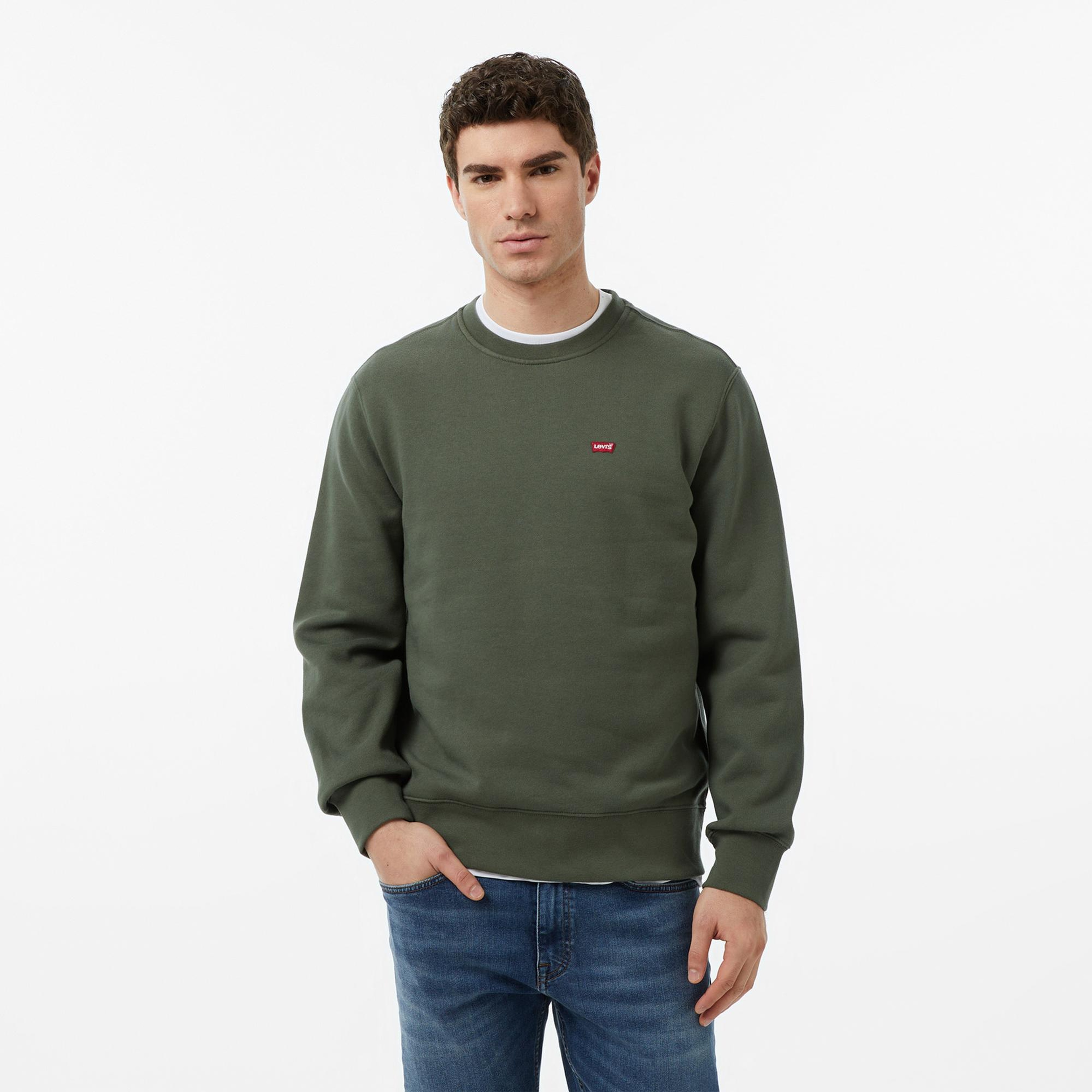 Levi's Core Crew Thyme Erkek Yeşil Sweatshirt