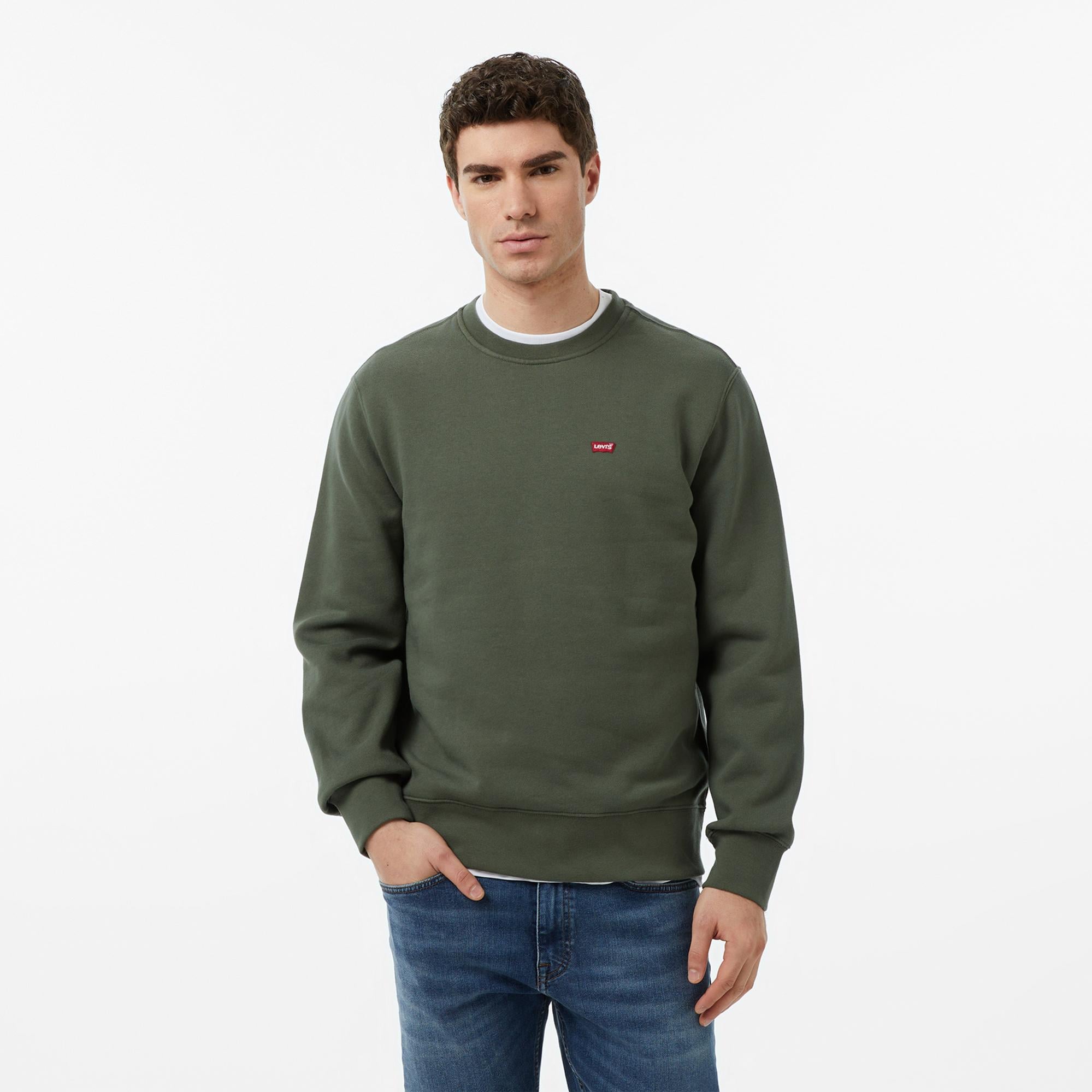 Levi's Core Crew Thyme Erkek Yeşil Sweatshirt