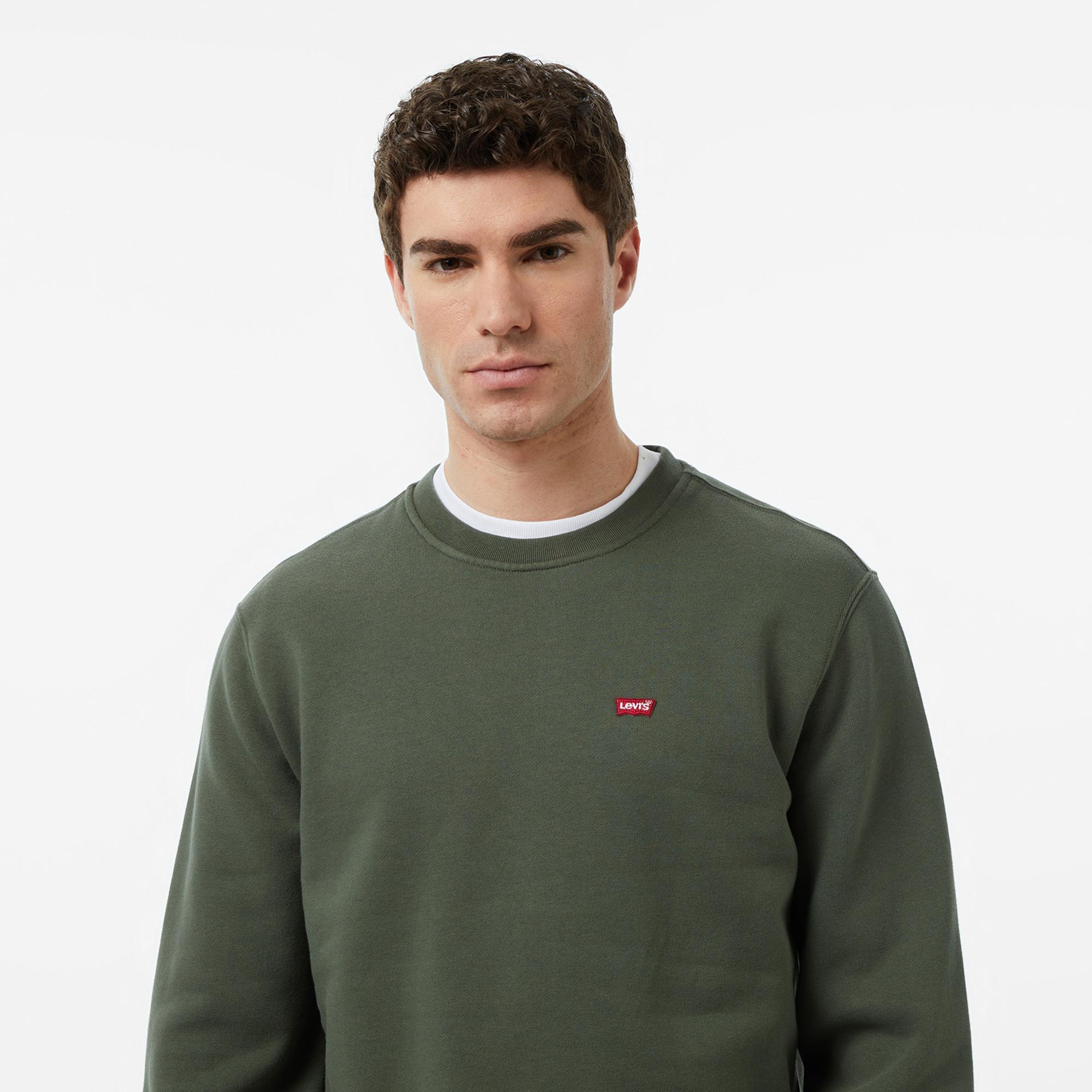 Levi's Core Crew Thyme Erkek Yeşil Sweatshirt