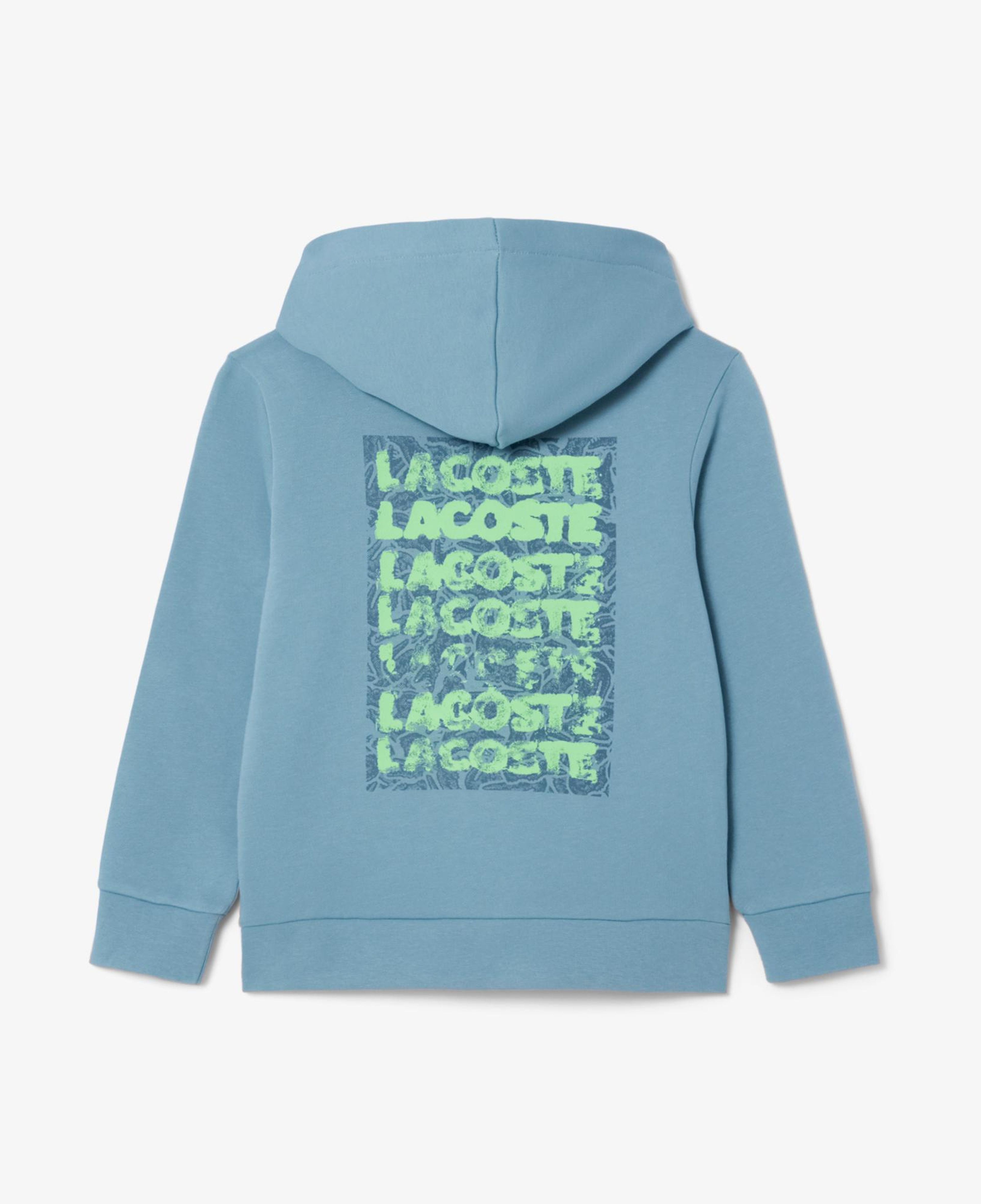 Lacoste Çocuk Kapüşonlu Baskılı Mavi Sweatshirt