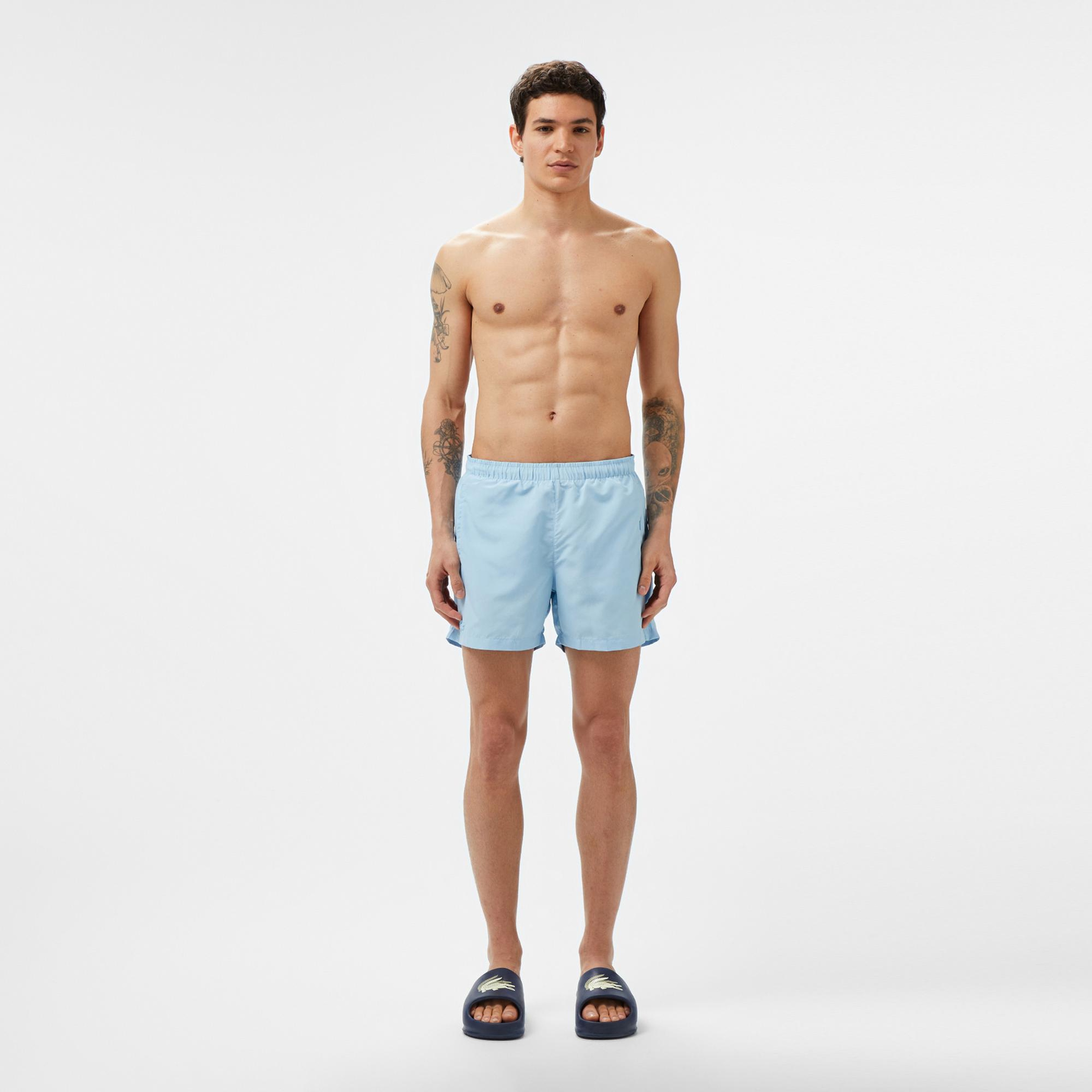 Lacoste Erkek Regular Fit Açık Mavi Mayo