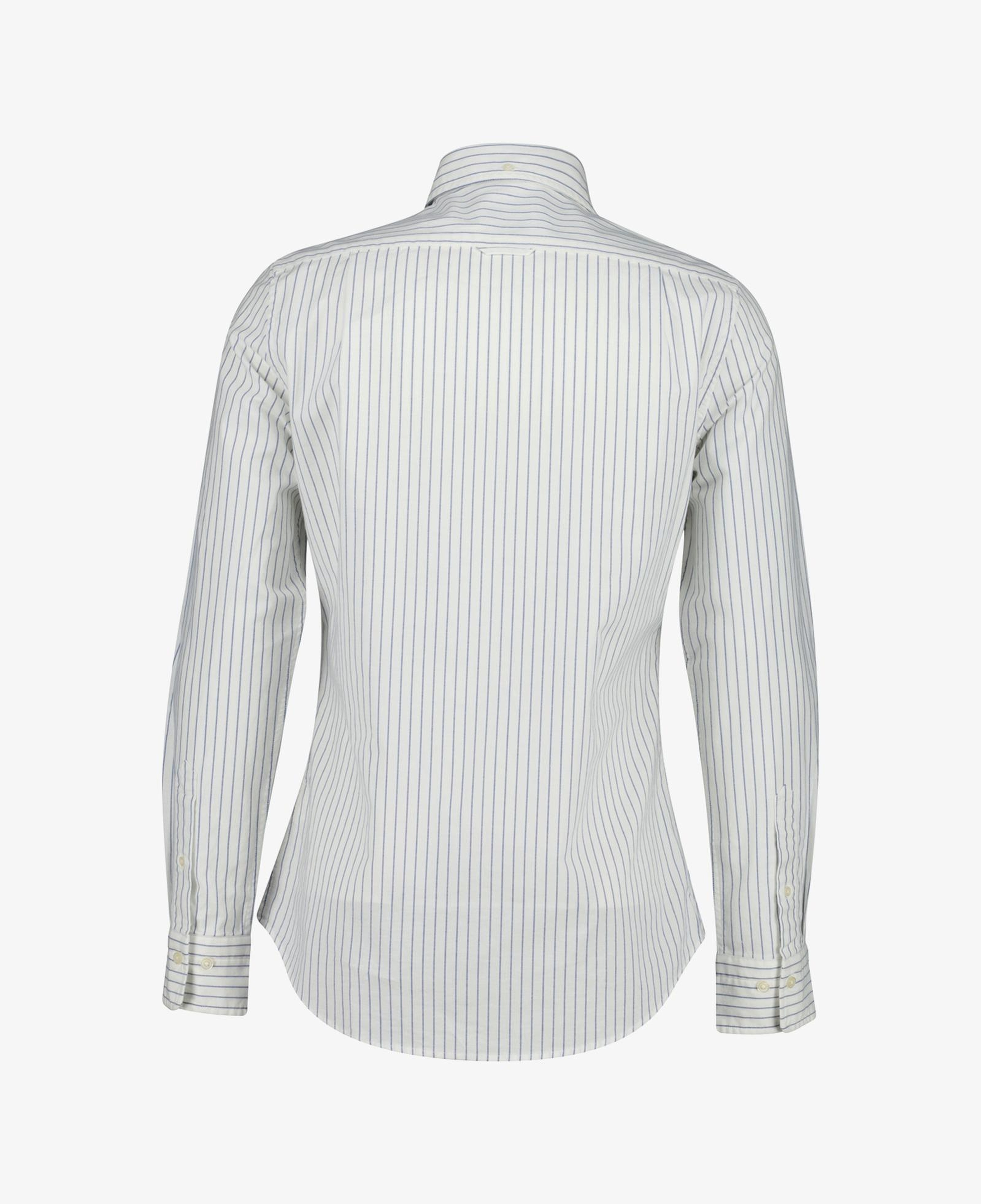 GANT Erkek Beyaz Slim Fit Çizgili Logolu Gömlek