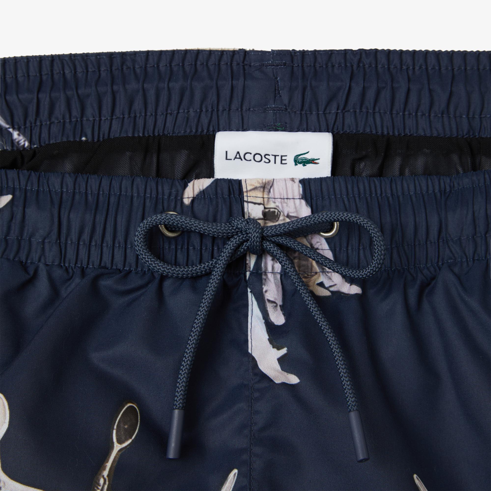 Lacoste Erkek Regular Fit Desenli Lacivert Mayo