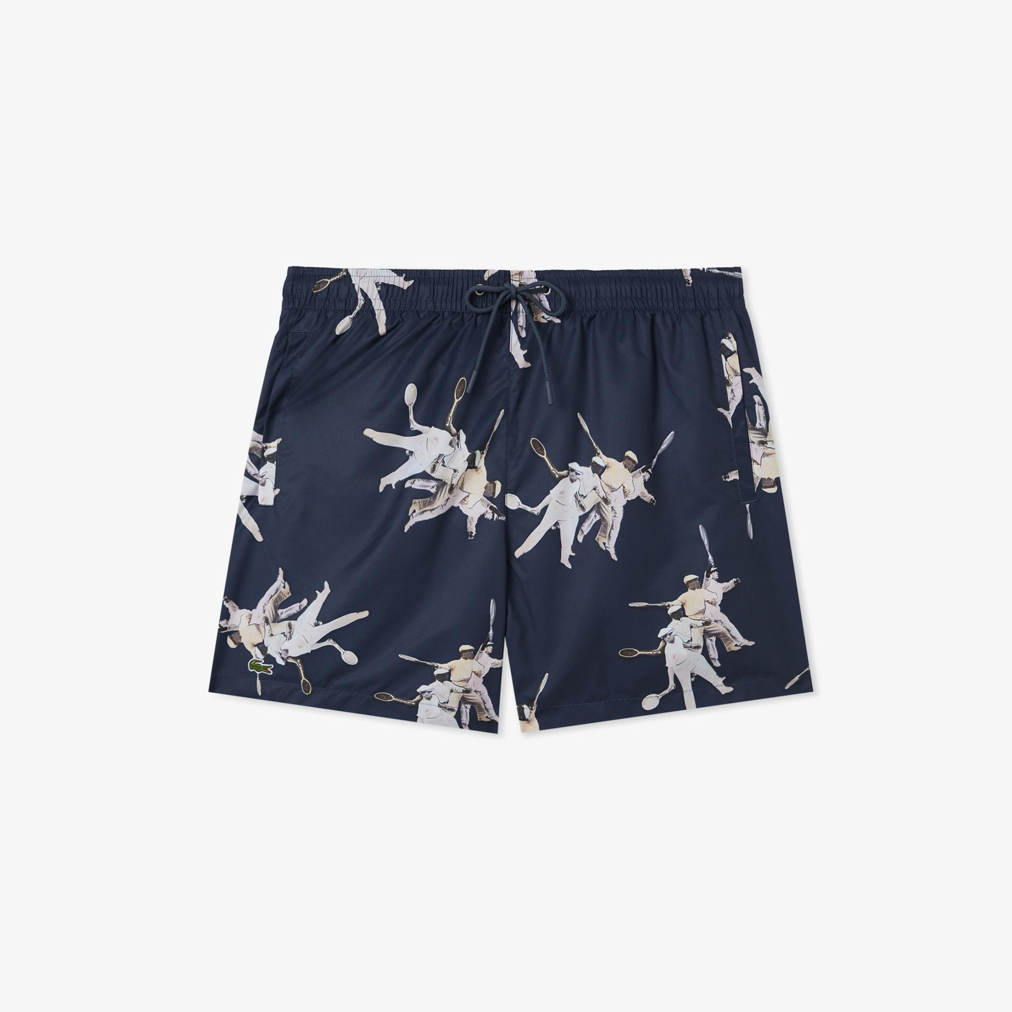 Lacoste Erkek Regular Fit Desenli Lacivert Mayo