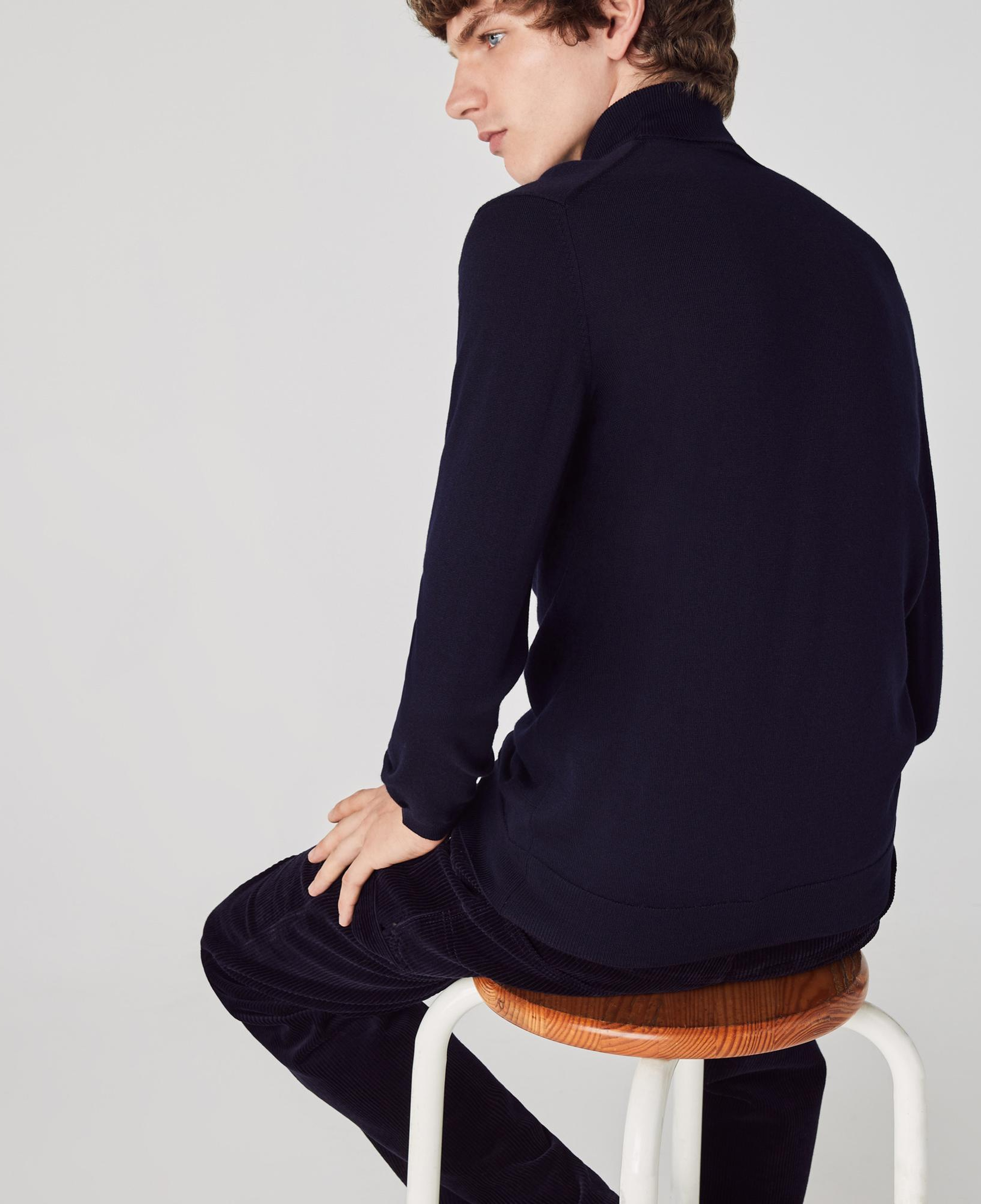 Erkek Regular Fit Boğazlı Yaka Lacivert Kazak